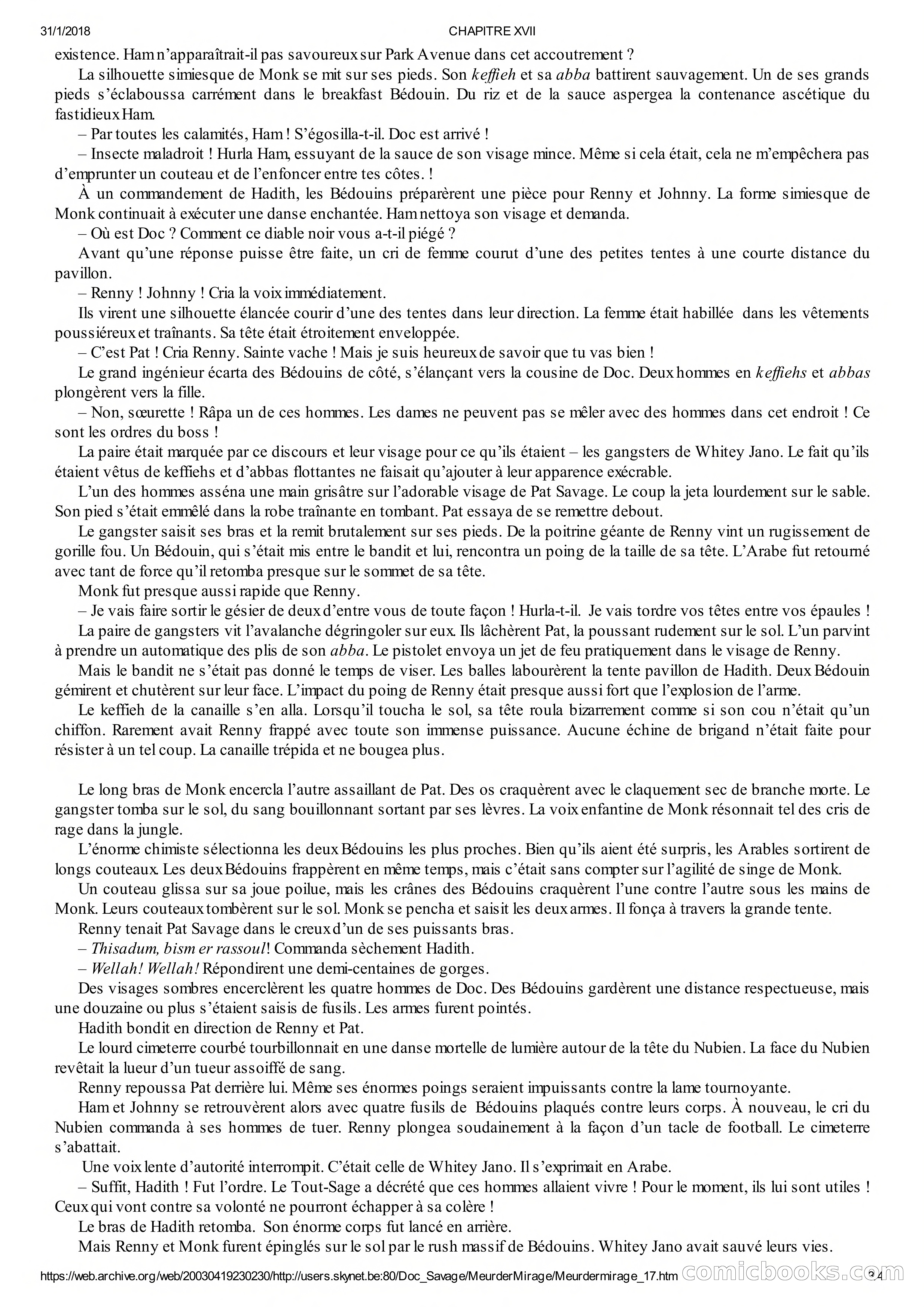 Doc Savage en Français: Le Mirage De La Mort — page 55 of 76