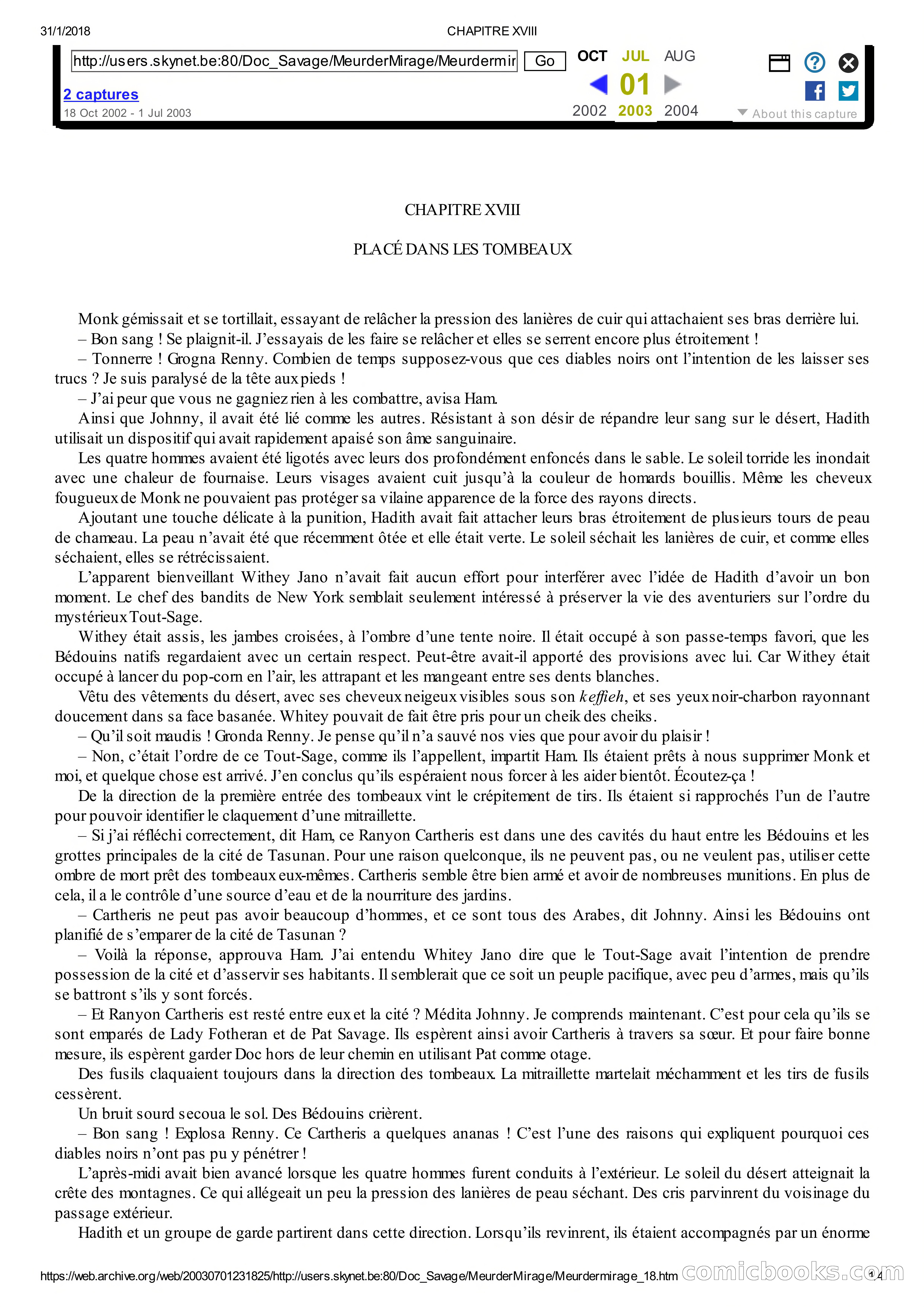 Doc Savage en Français: Le Mirage De La Mort — page 57 of 76
