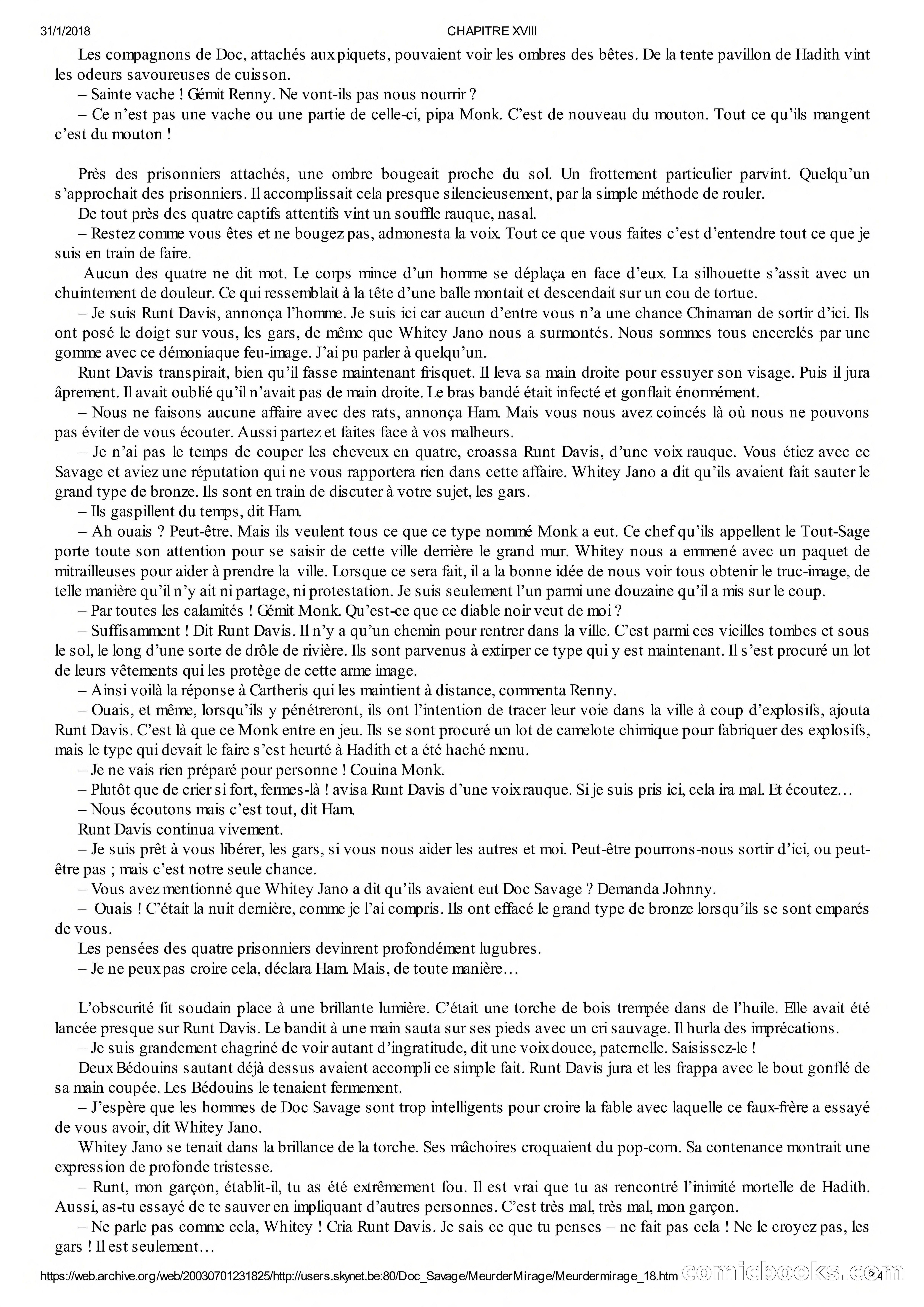 Doc Savage en Français: Le Mirage De La Mort — page 59 of 76
