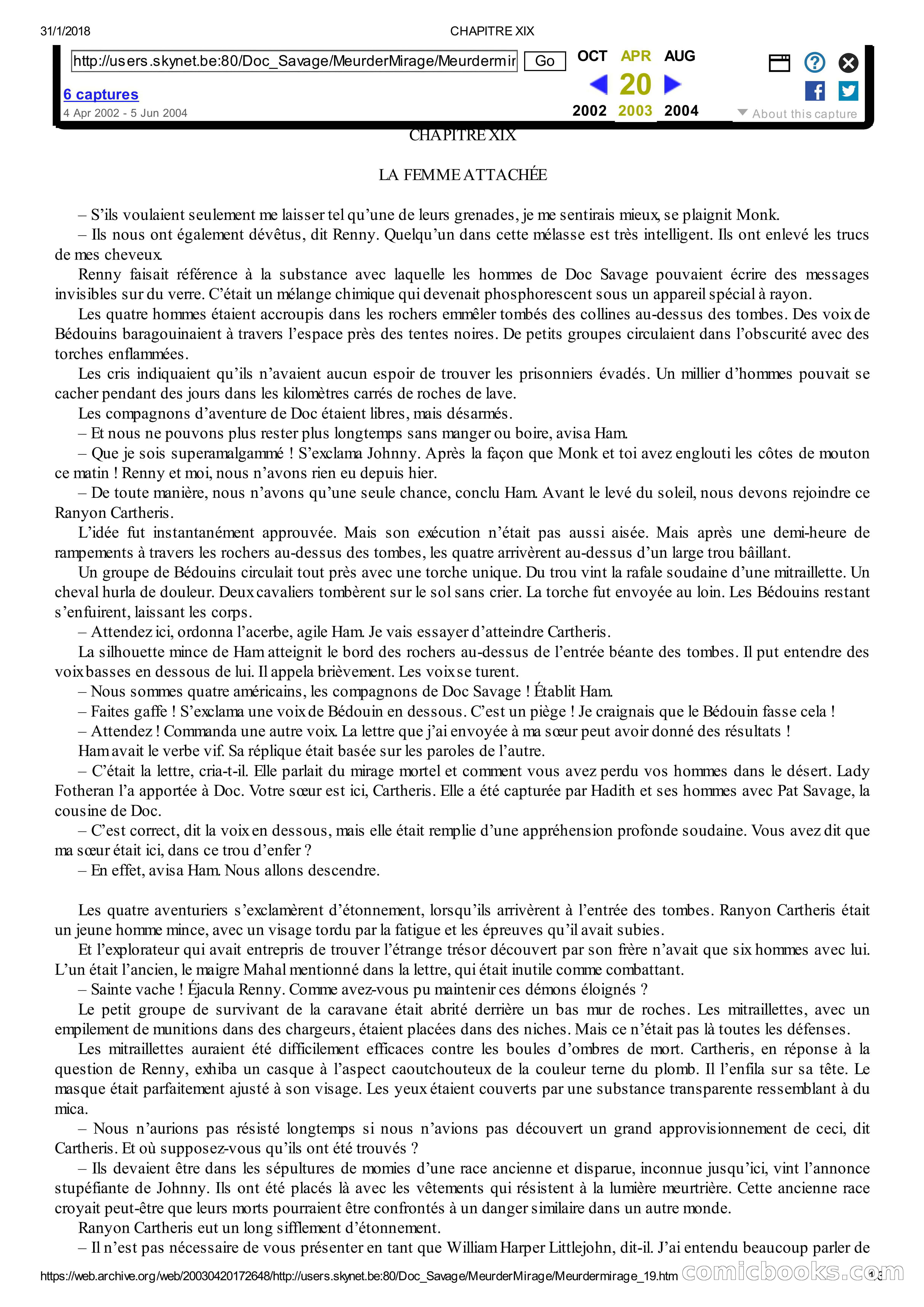 Doc Savage en Français: Le Mirage De La Mort — page 61 of 76