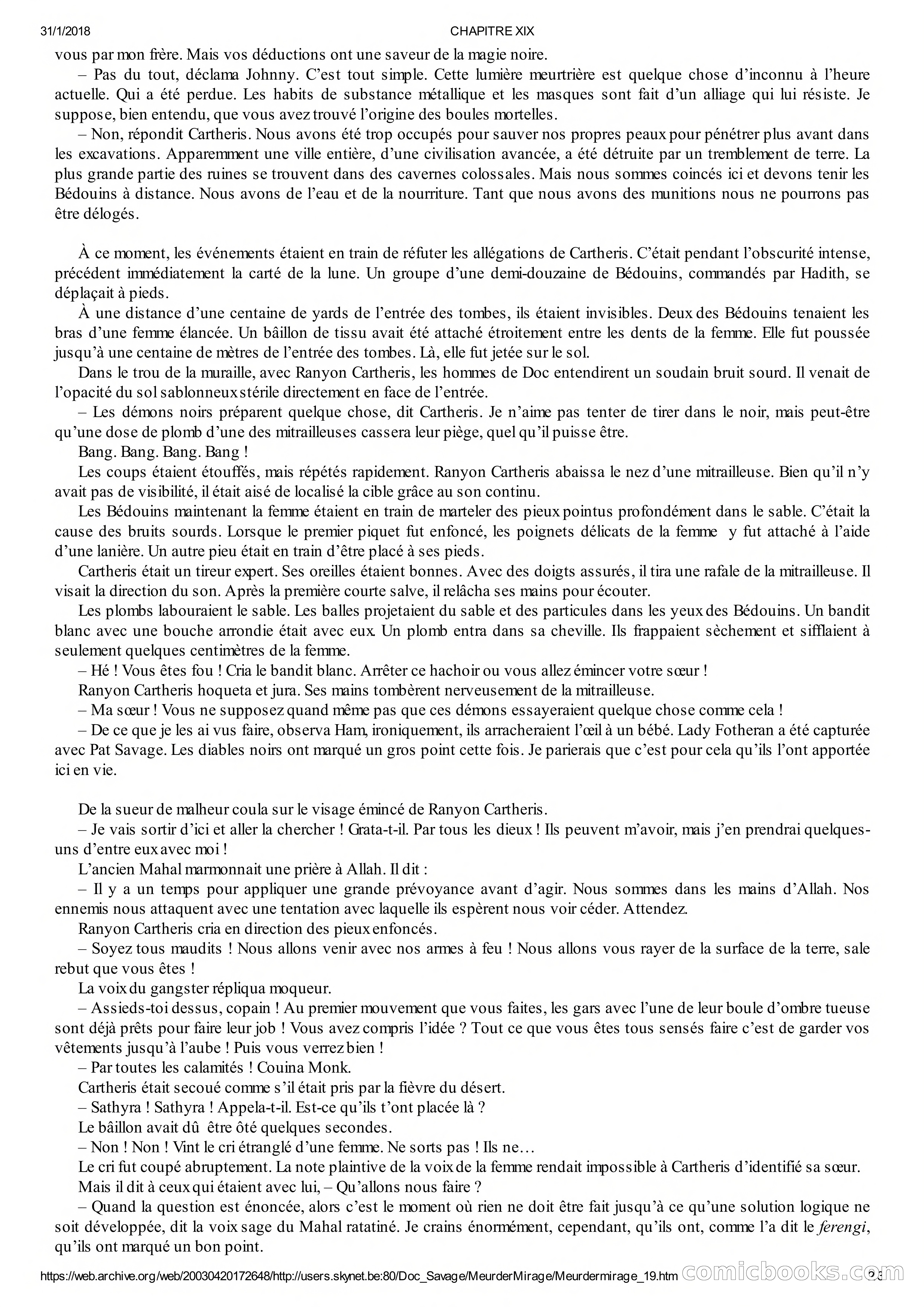 Doc Savage en Français: Le Mirage De La Mort — page 62 of 76