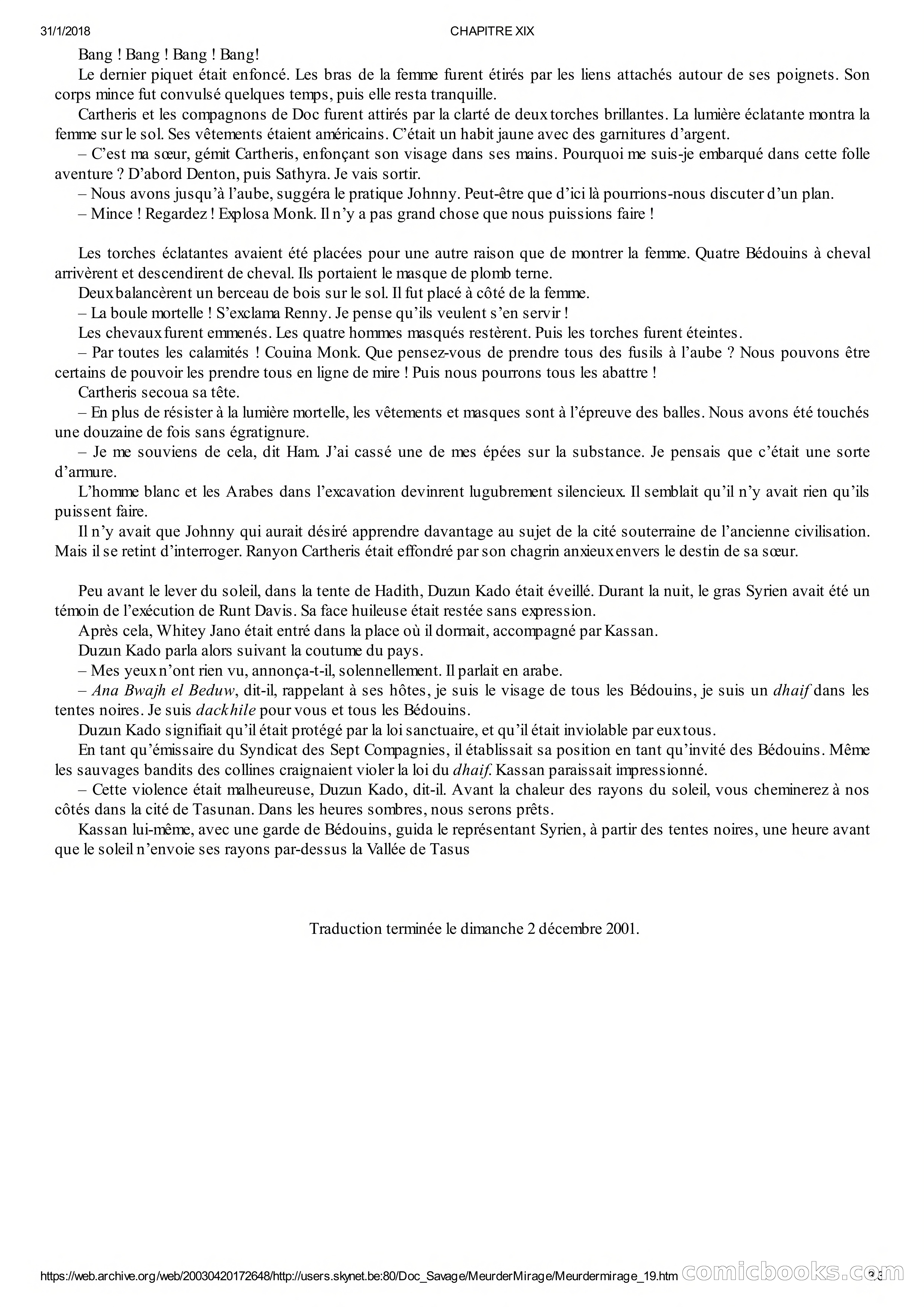 Doc Savage en Français: Le Mirage De La Mort — page 63 of 76