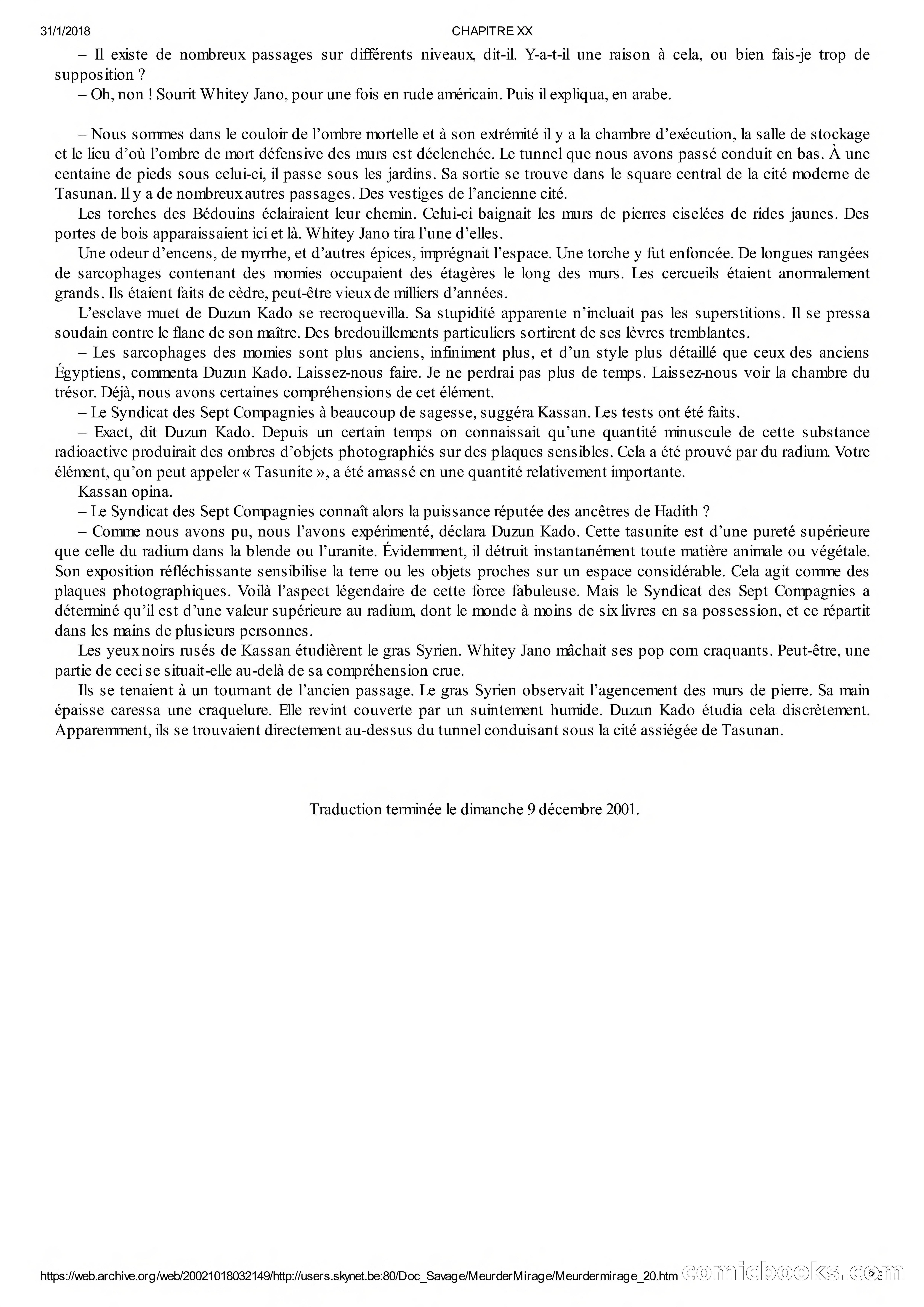 Doc Savage en Français: Le Mirage De La Mort — page 66 of 76