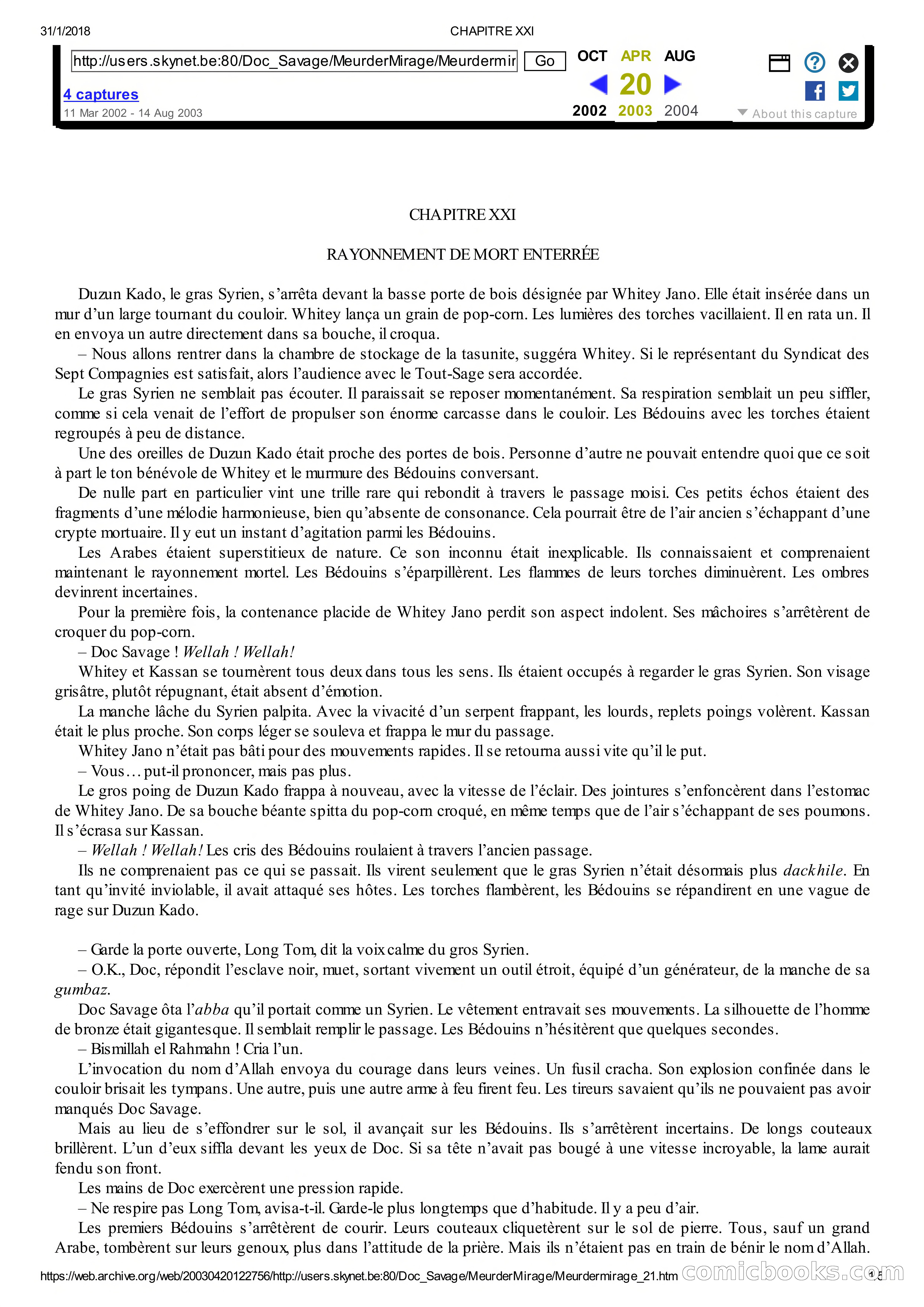Doc Savage en Français: Le Mirage De La Mort — page 67 of 76