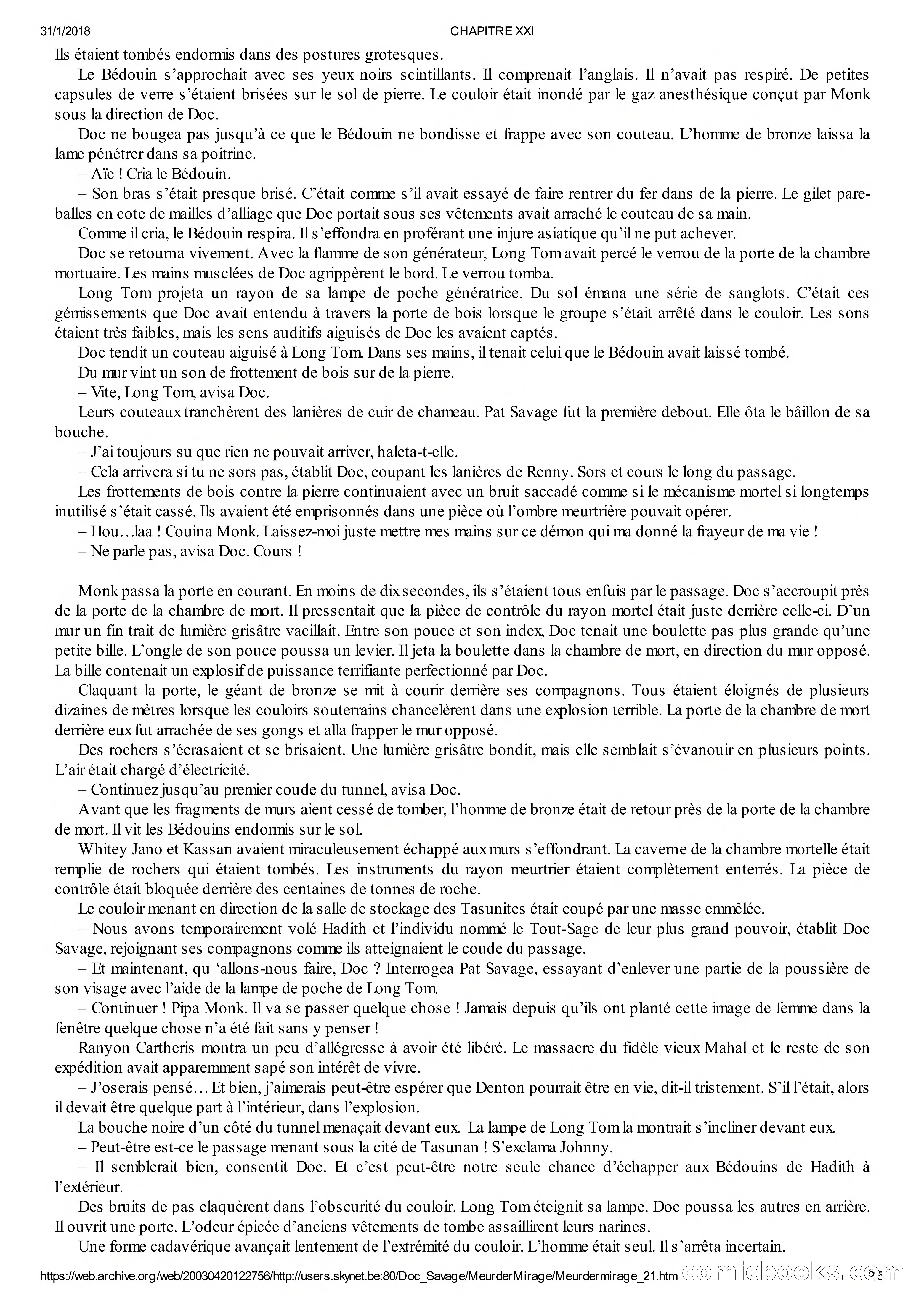 Doc Savage en Français: Le Mirage De La Mort — page 68 of 76