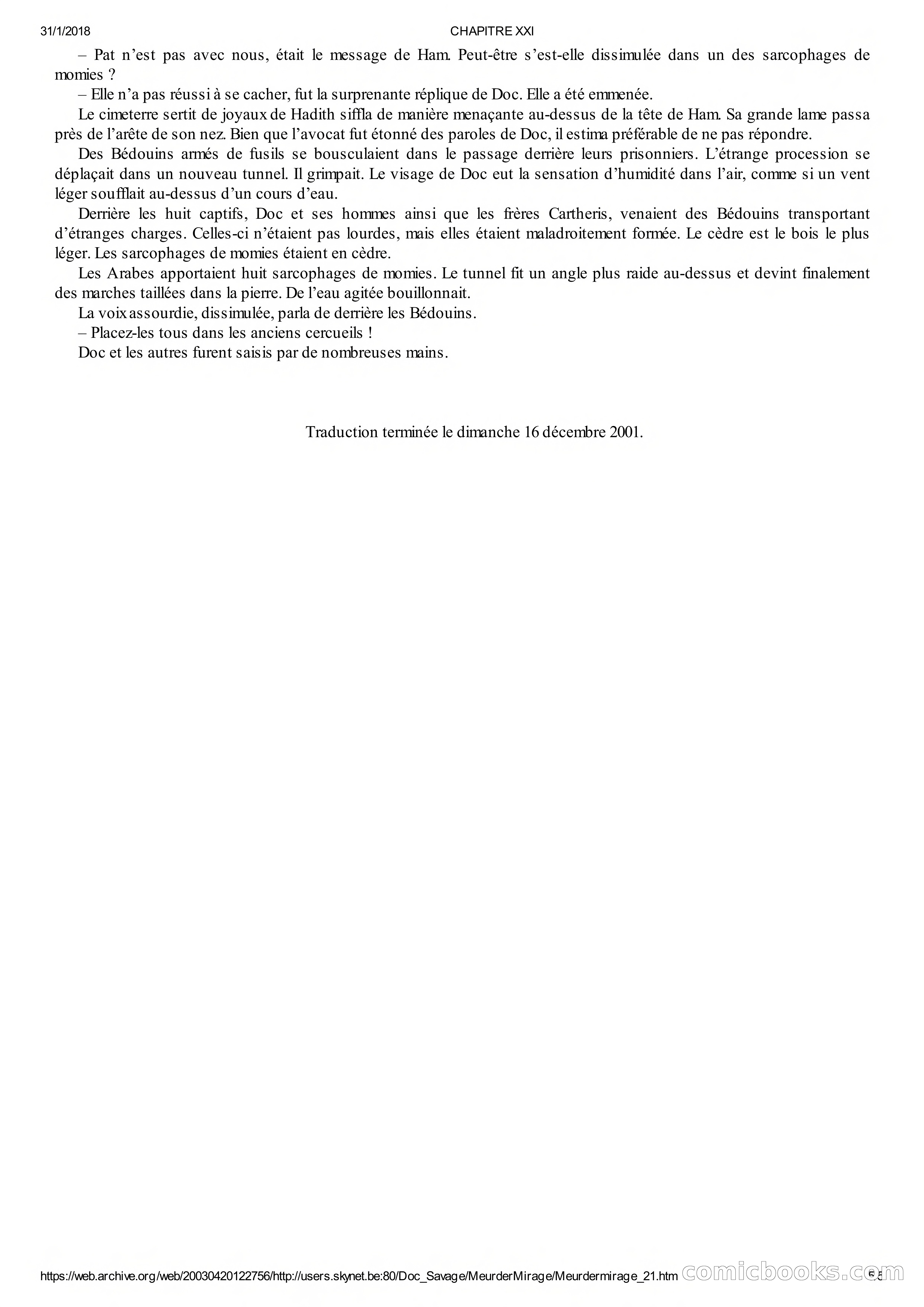 Doc Savage en Français: Le Mirage De La Mort — page 71 of 76