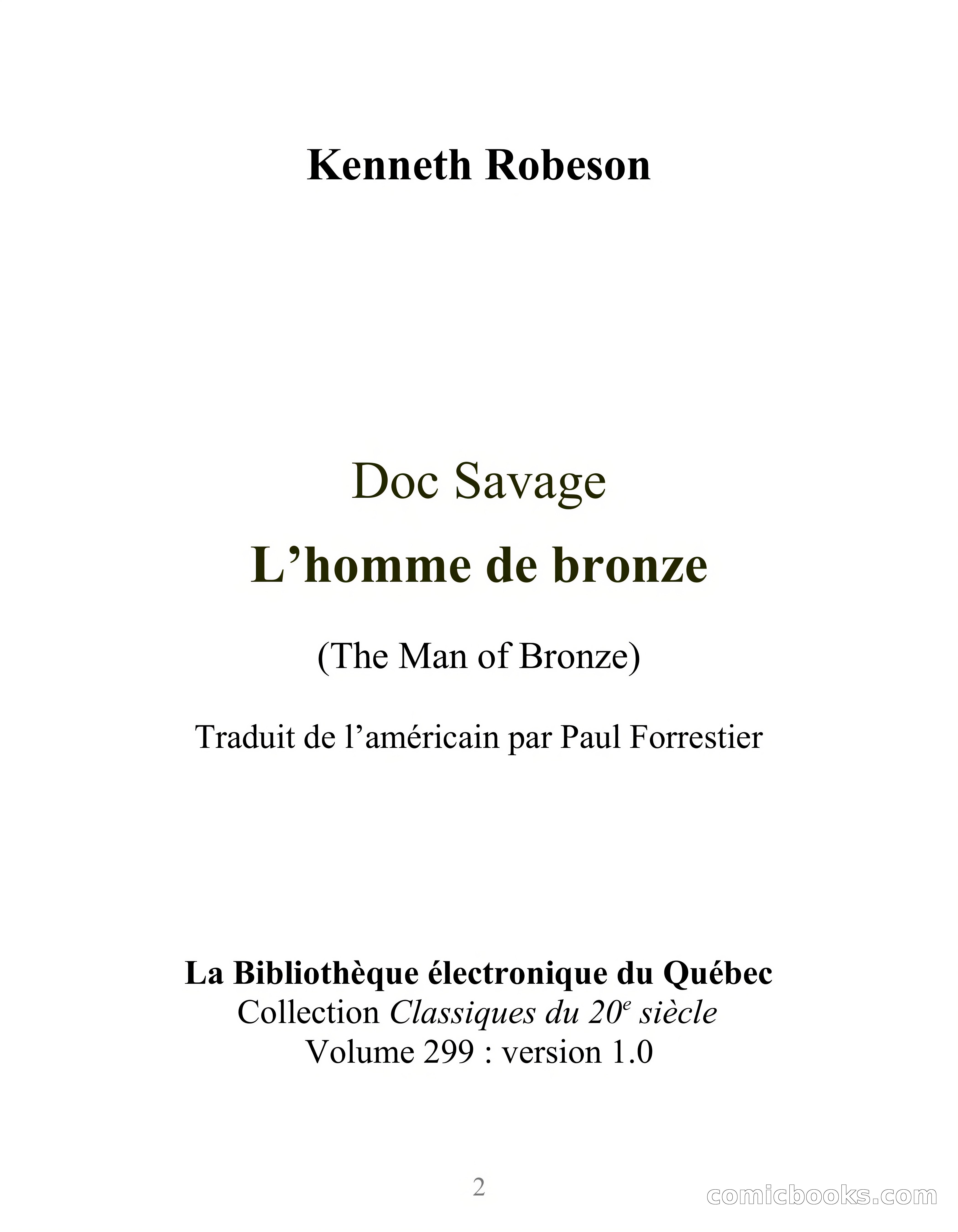 Doc Savage: L'Homme de Bronze — page 7 of 237