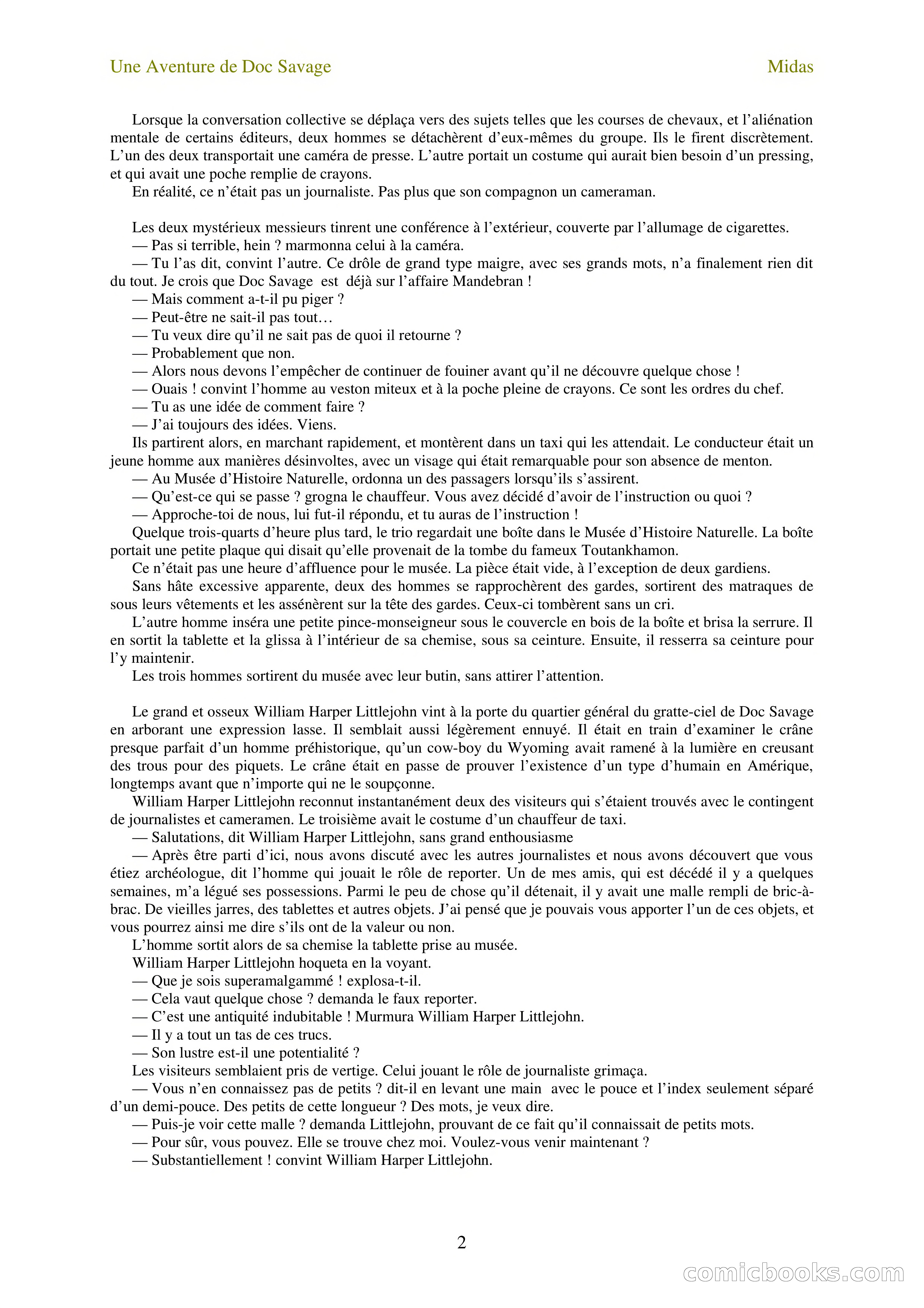 Doc Savage en français: L'homme Midas (The Midas Man) — page 4 of 68