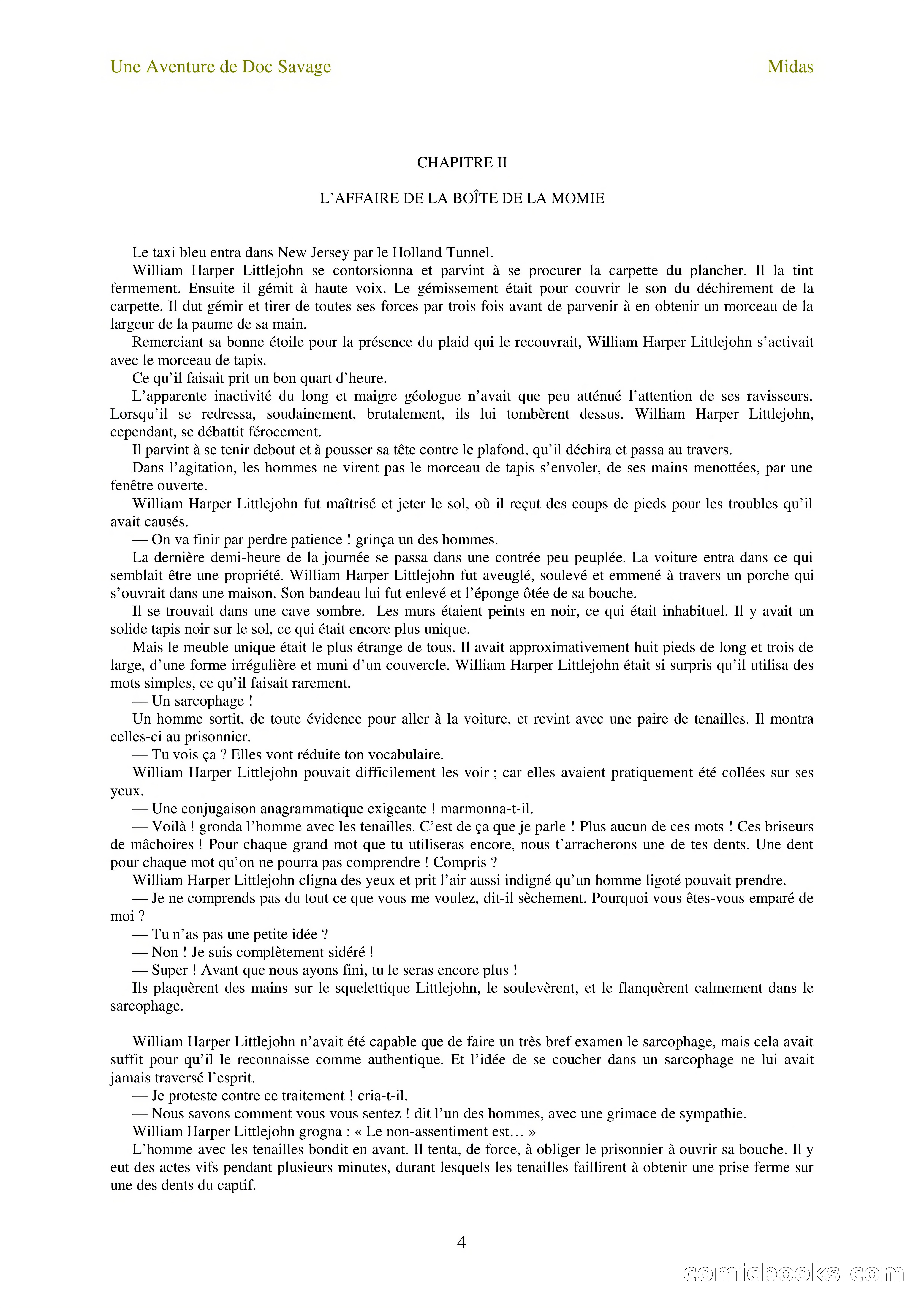 Doc Savage en français: L'homme Midas (The Midas Man) — page 6 of 68