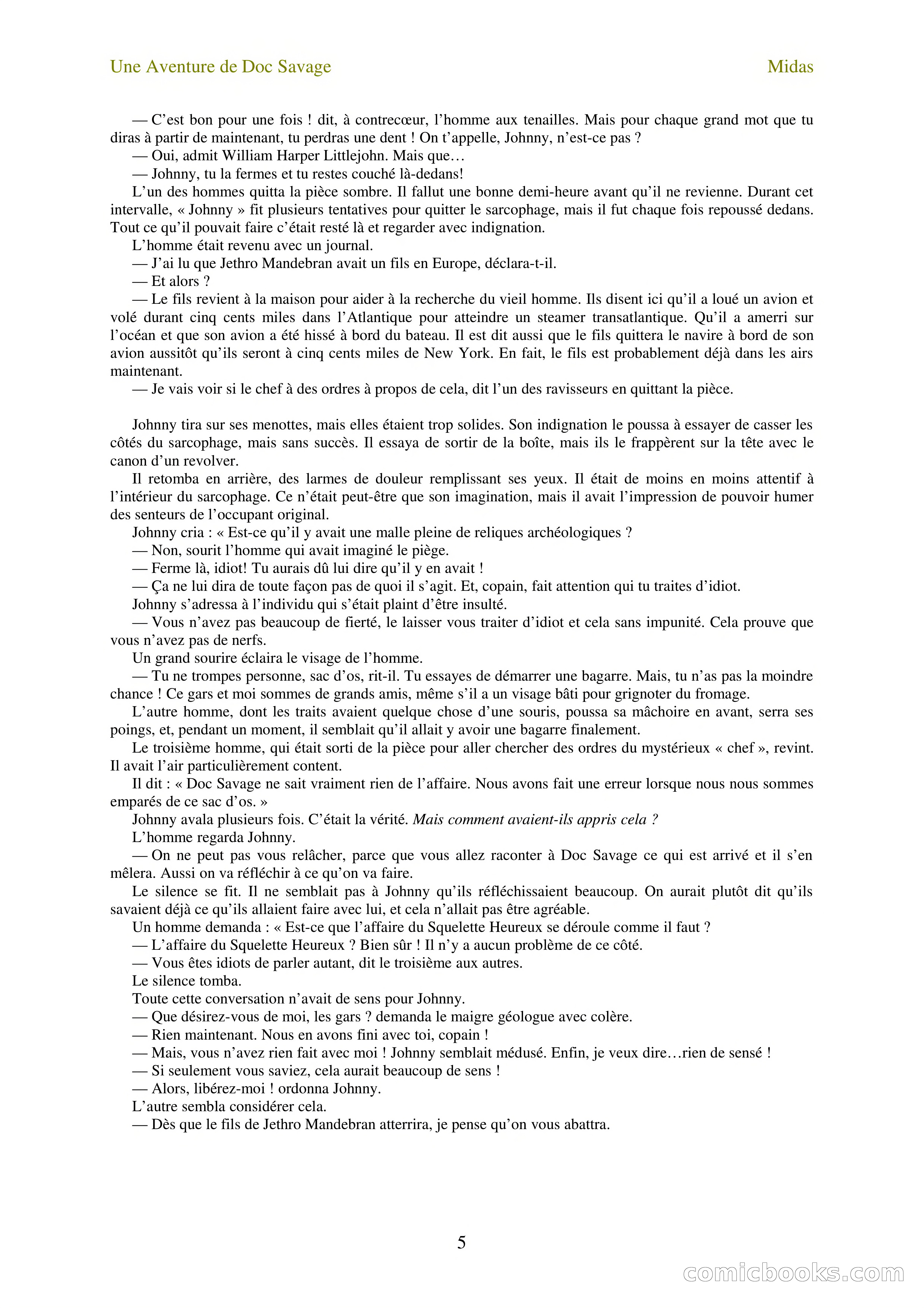 Doc Savage en français: L'homme Midas (The Midas Man) — page 7 of 68