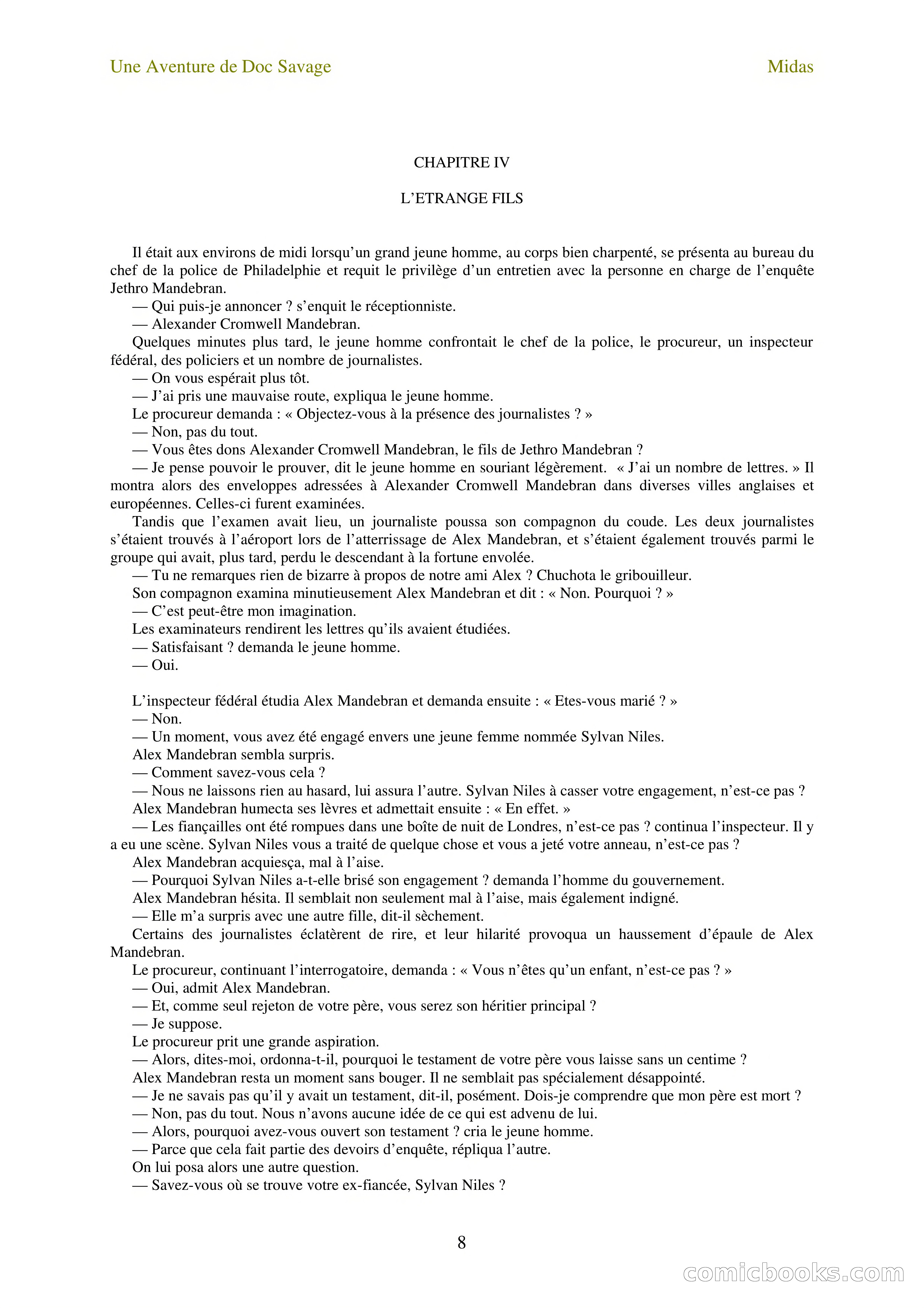 Doc Savage en français: L'homme Midas (The Midas Man) — page 10 of 68