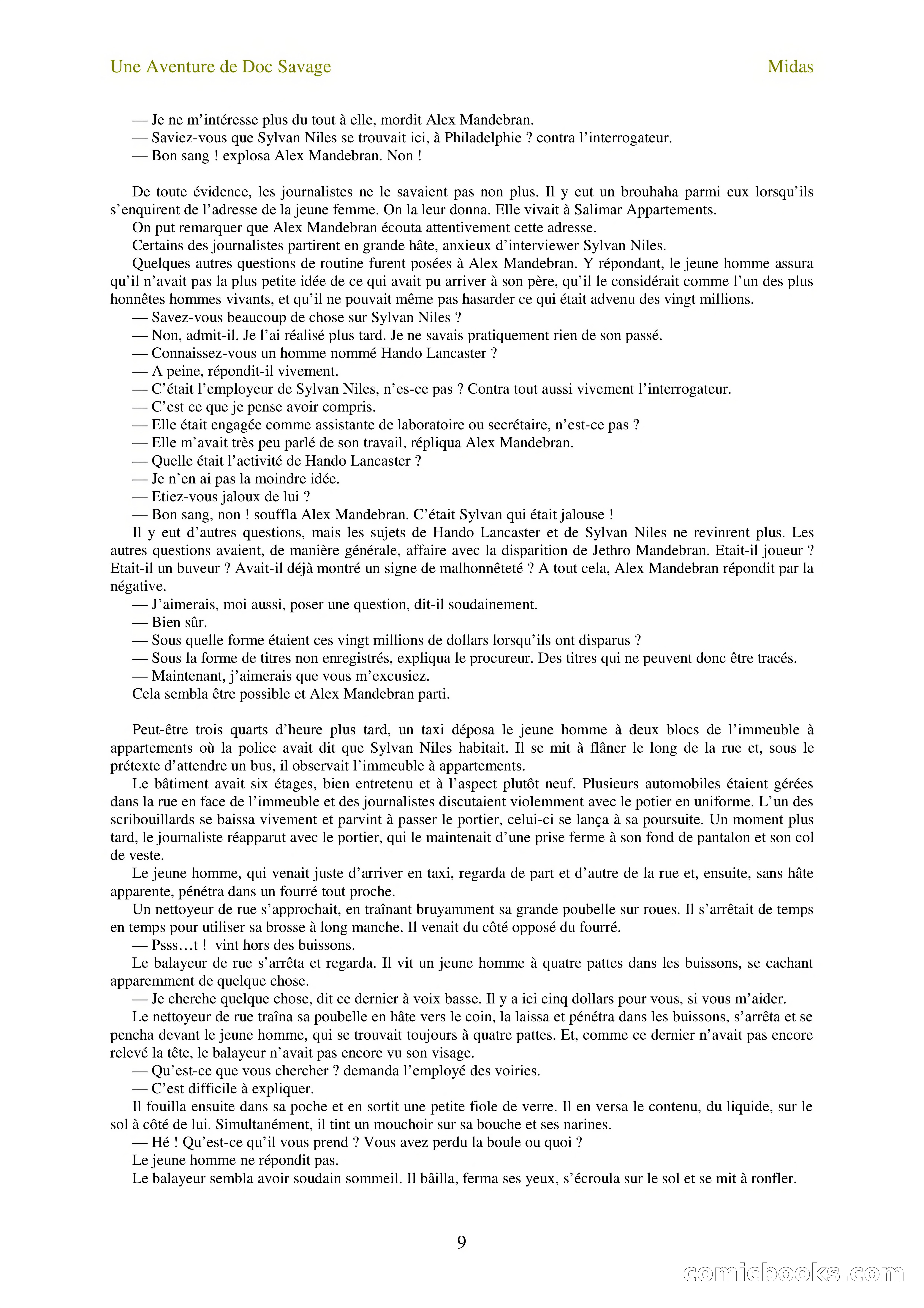 Doc Savage en français: L'homme Midas (The Midas Man) — page 11 of 68