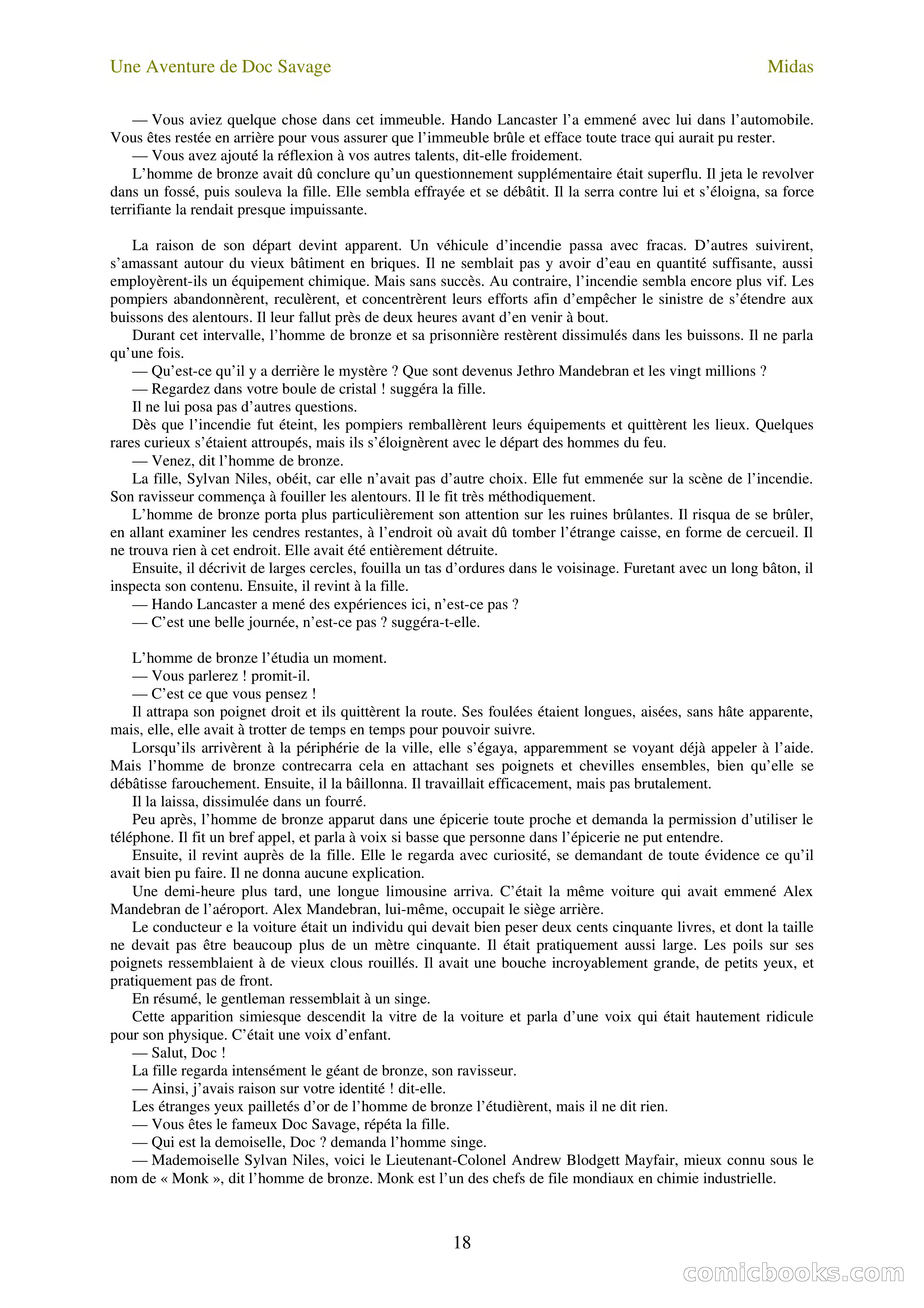 Doc Savage en français: L'homme Midas (The Midas Man) — page 20 of 68