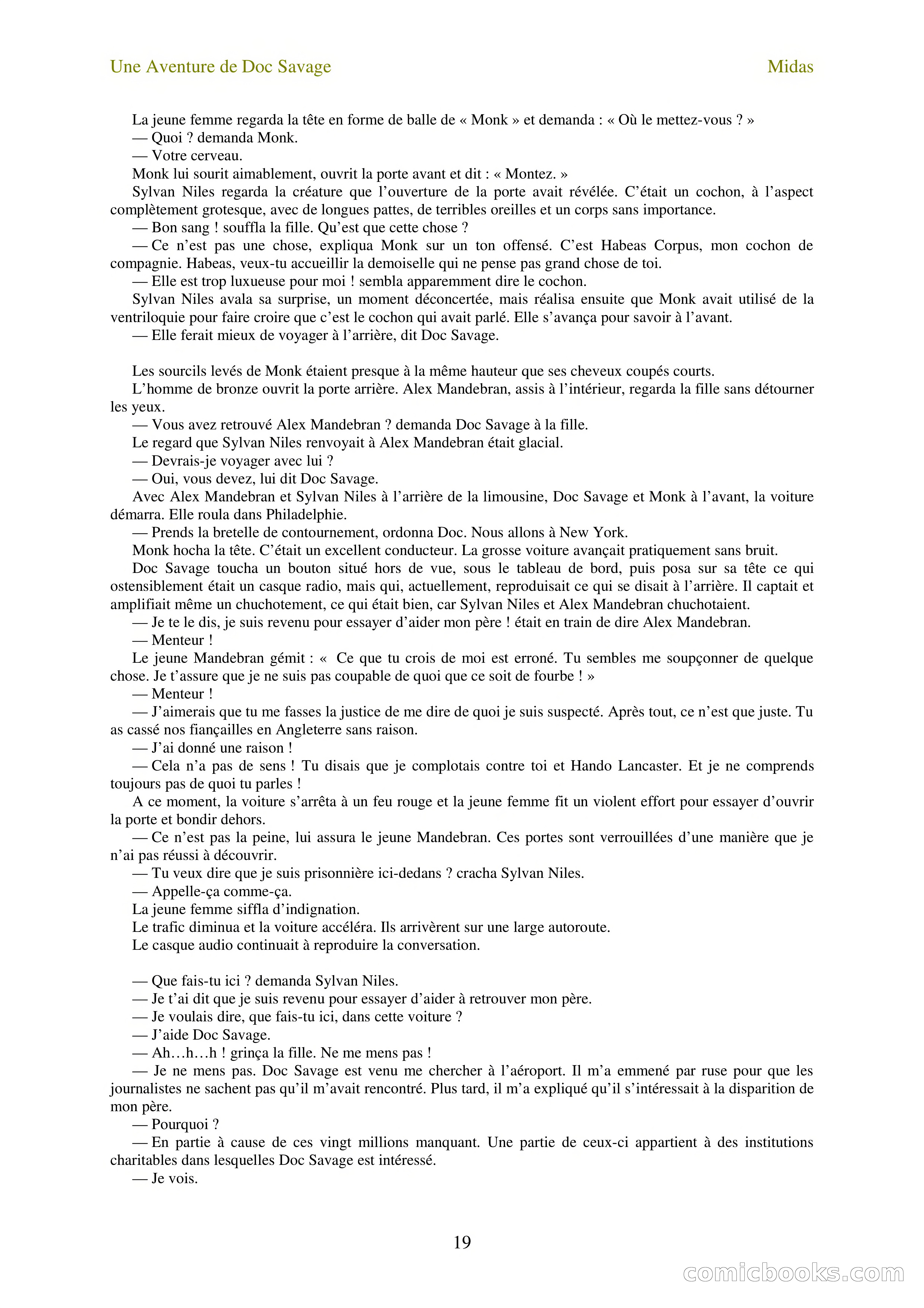 Doc Savage en français: L'homme Midas (The Midas Man) — page 21 of 68