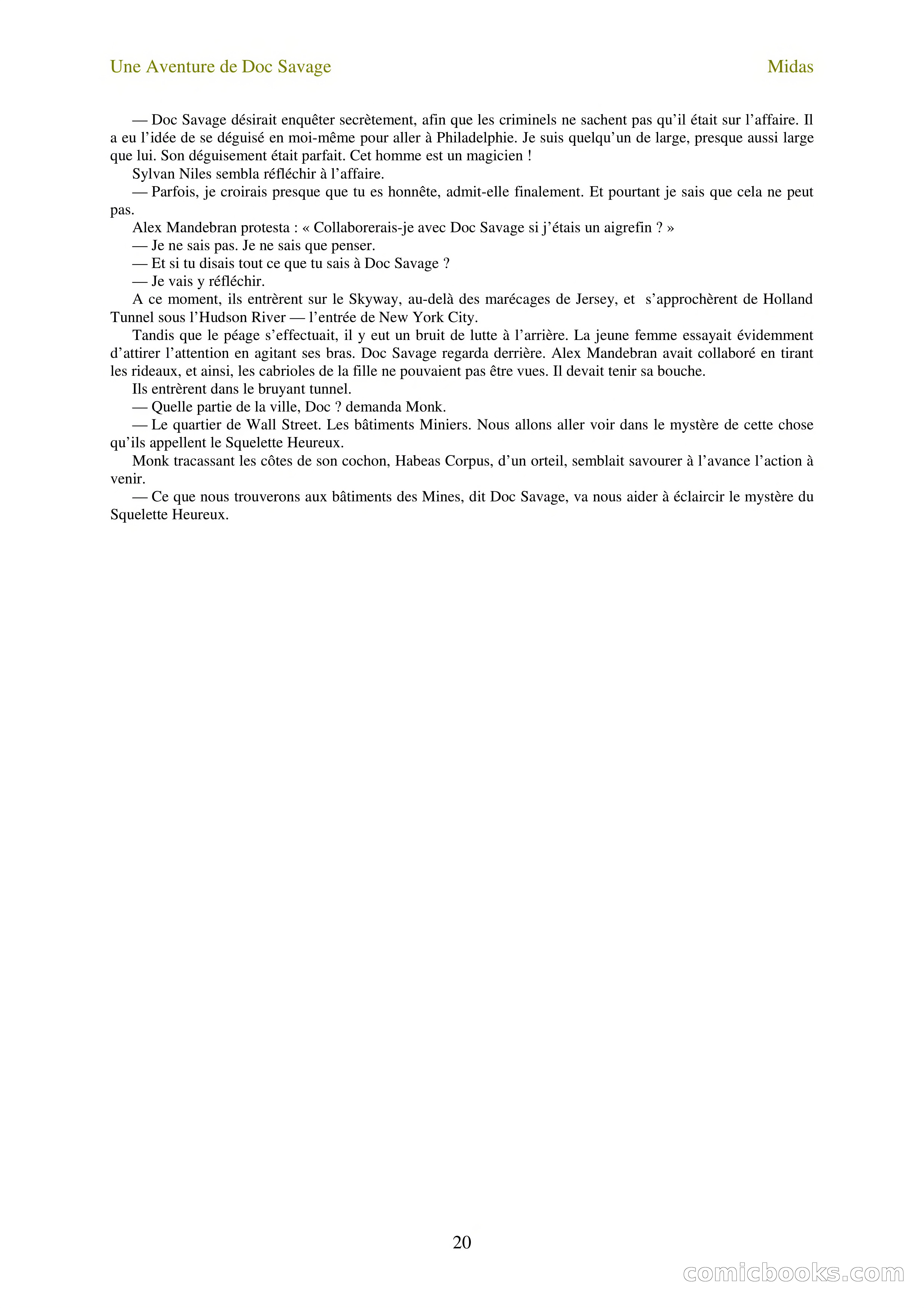 Doc Savage en français: L'homme Midas (The Midas Man) — page 22 of 68