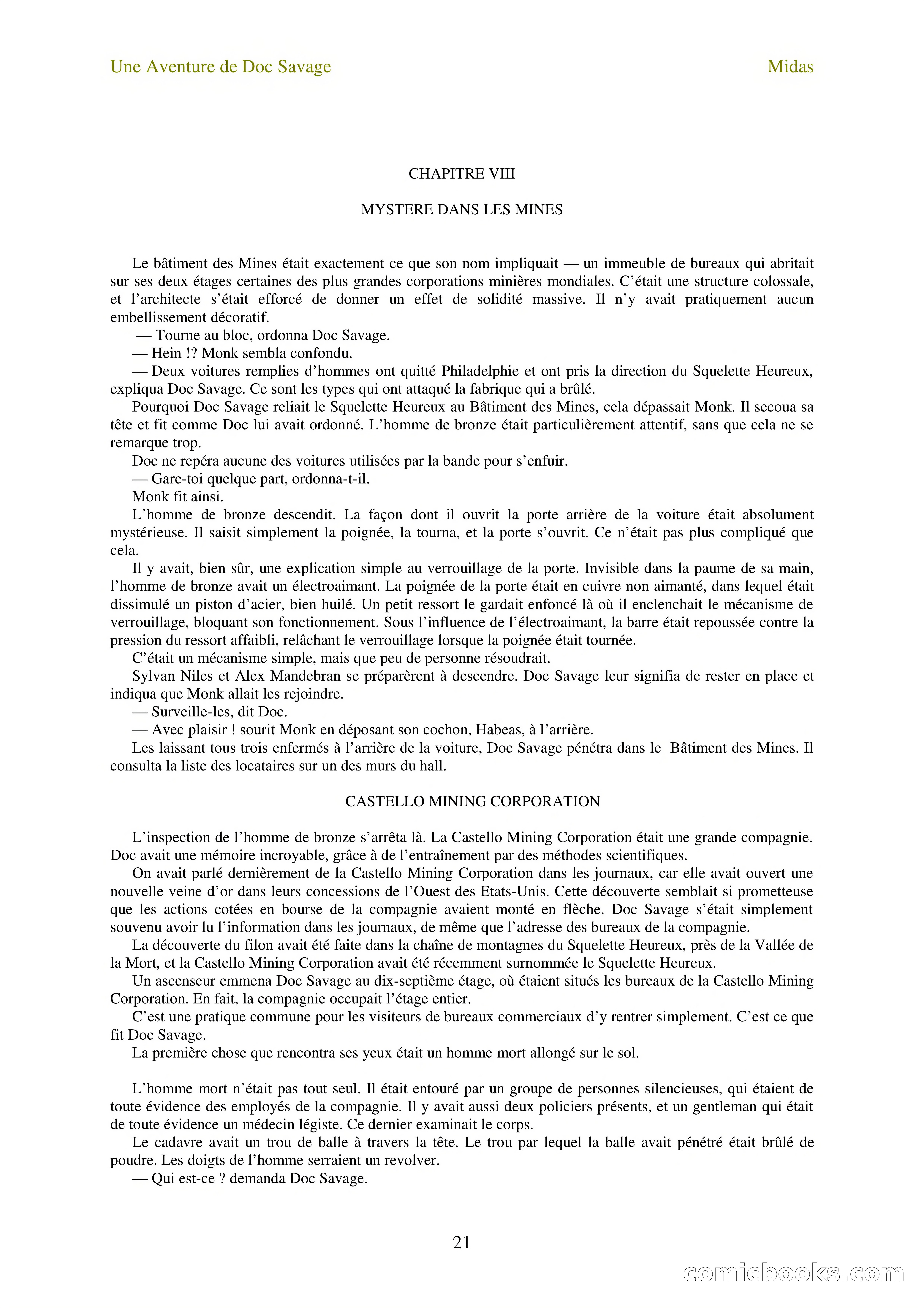 Doc Savage en français: L'homme Midas (The Midas Man) — page 23 of 68