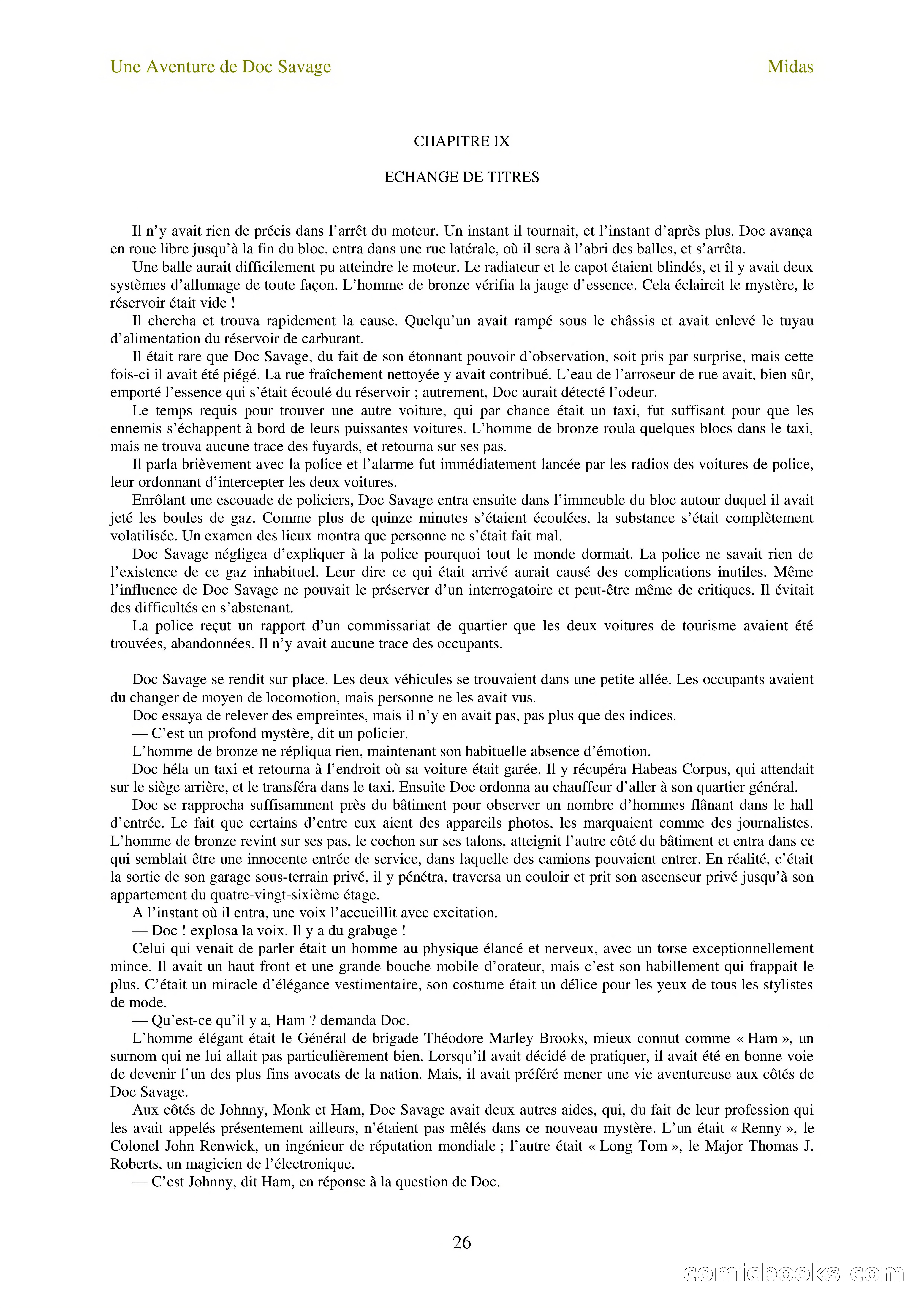 Doc Savage en français: L'homme Midas (The Midas Man) — page 28 of 68