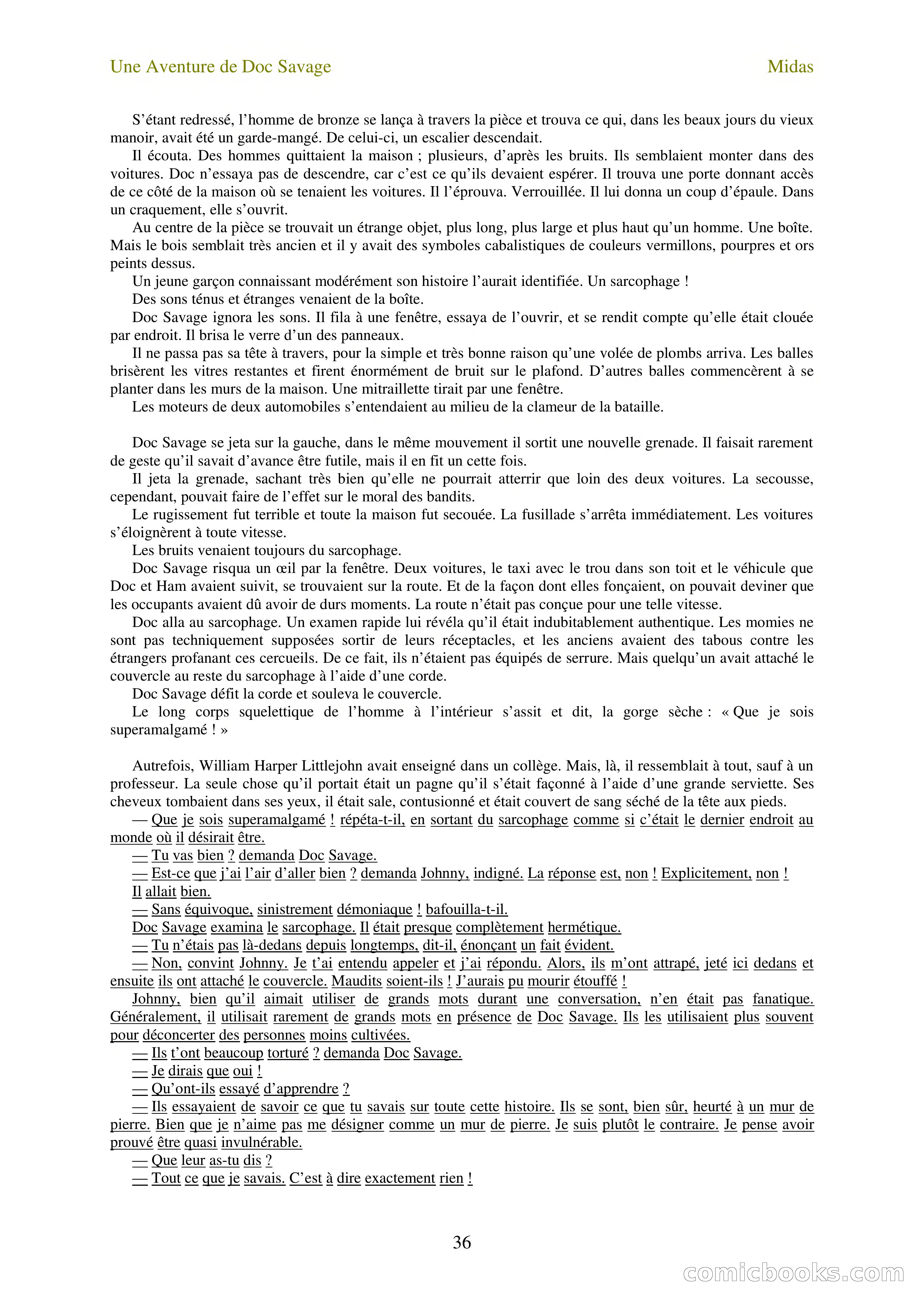 Doc Savage en français: L'homme Midas (The Midas Man) — page 38 of 68