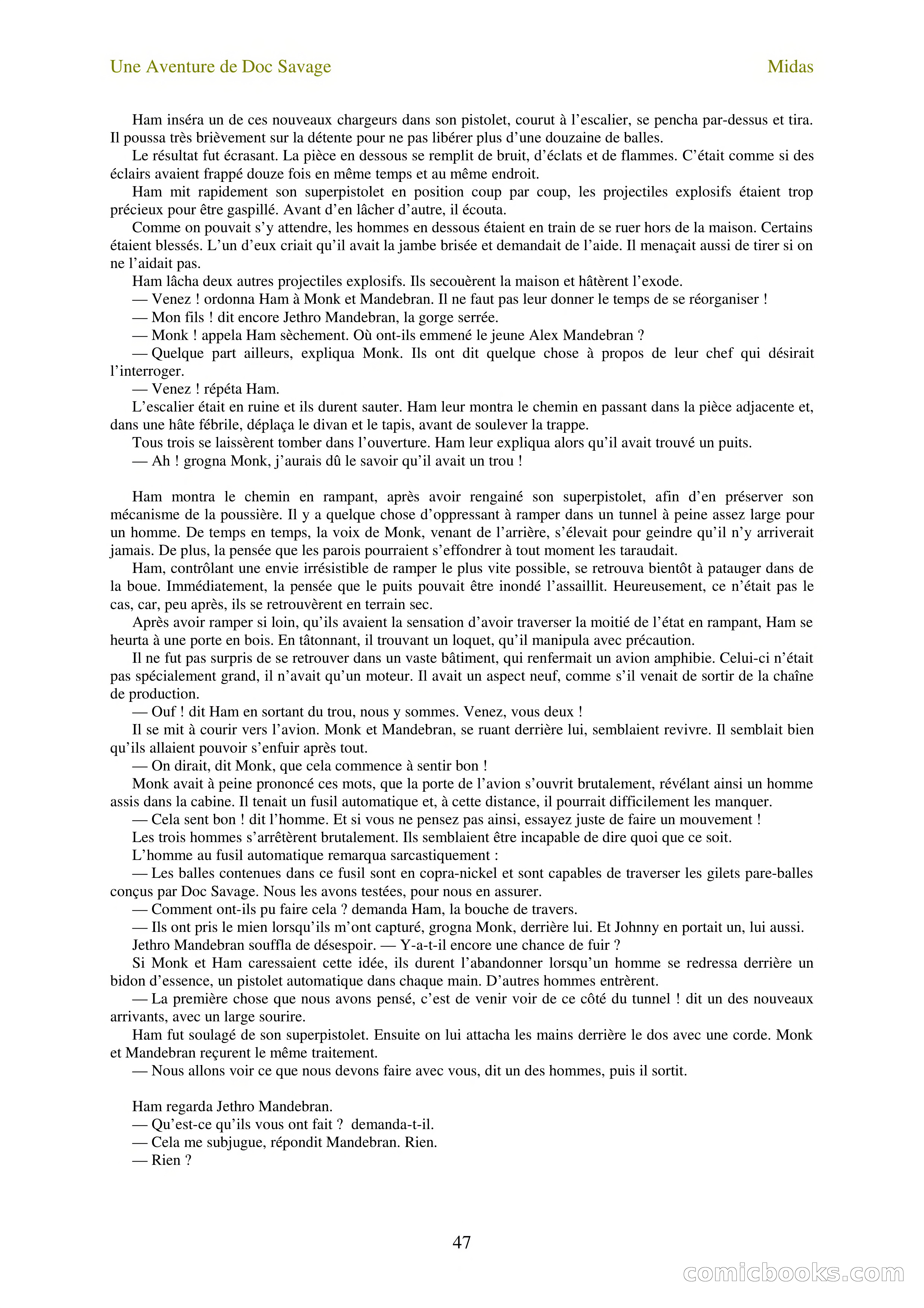 Doc Savage en français: L'homme Midas (The Midas Man) — page 49 of 68