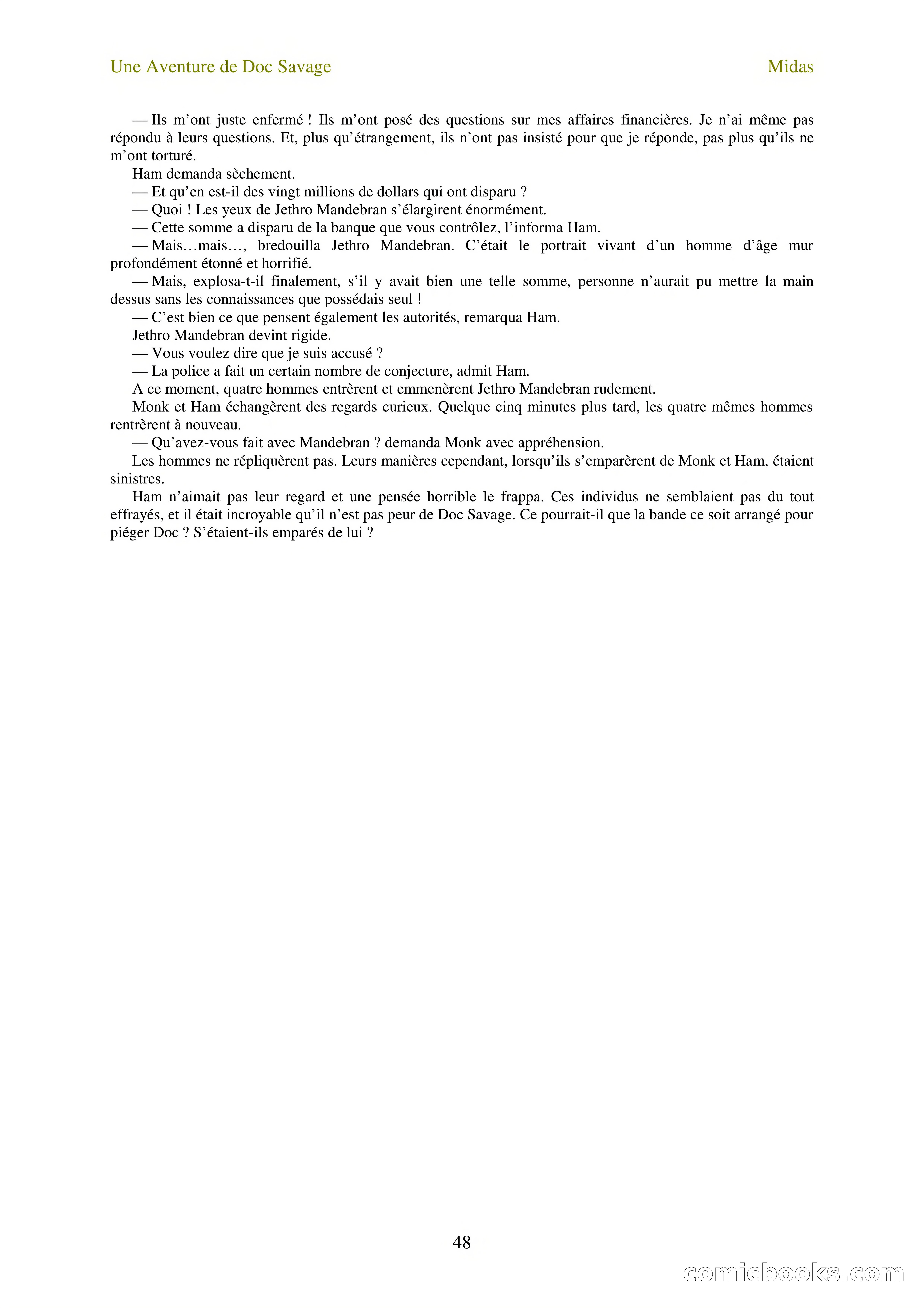 Doc Savage en français: L'homme Midas (The Midas Man) — page 50 of 68