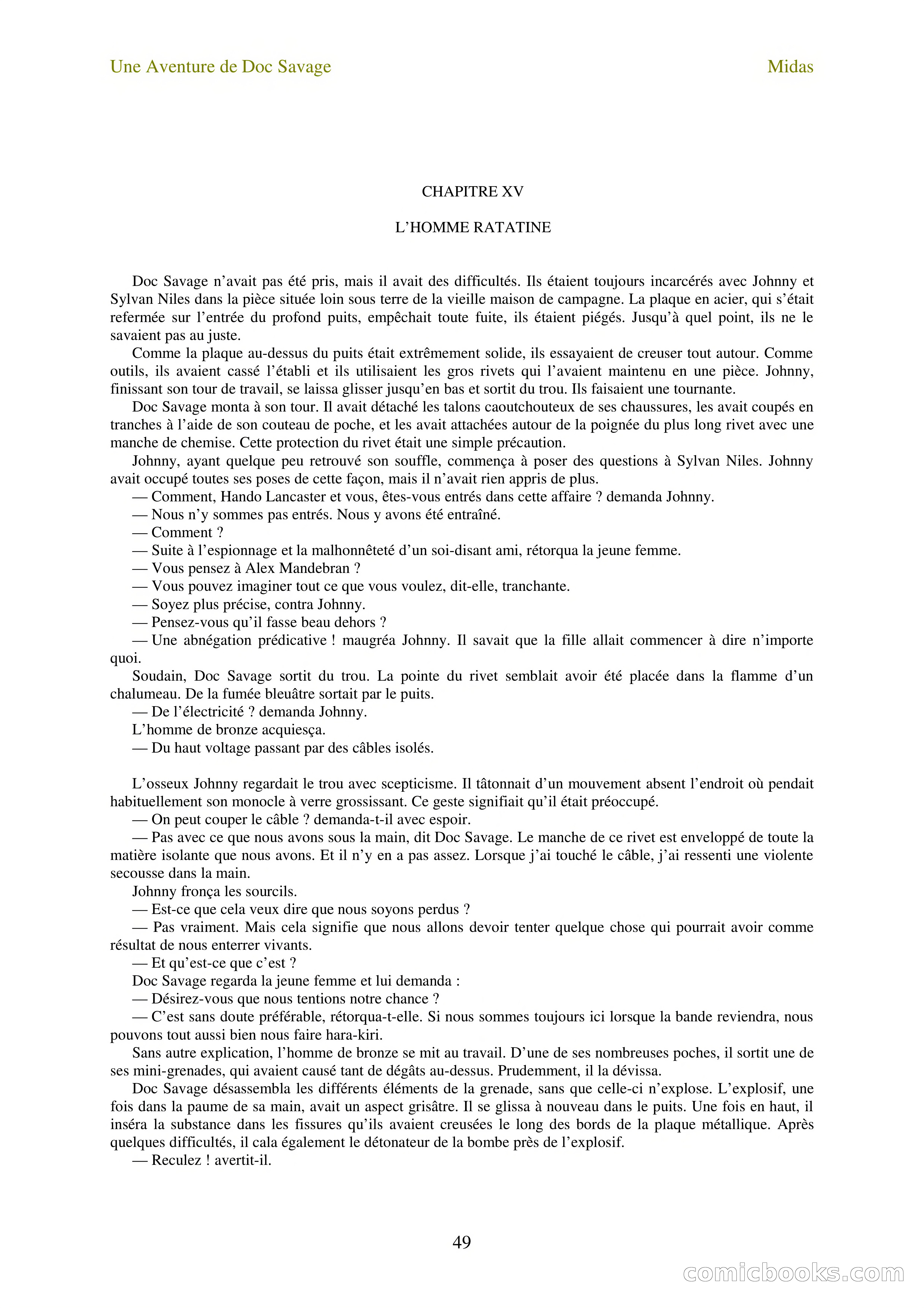 Doc Savage en français: L'homme Midas (The Midas Man) — page 51 of 68