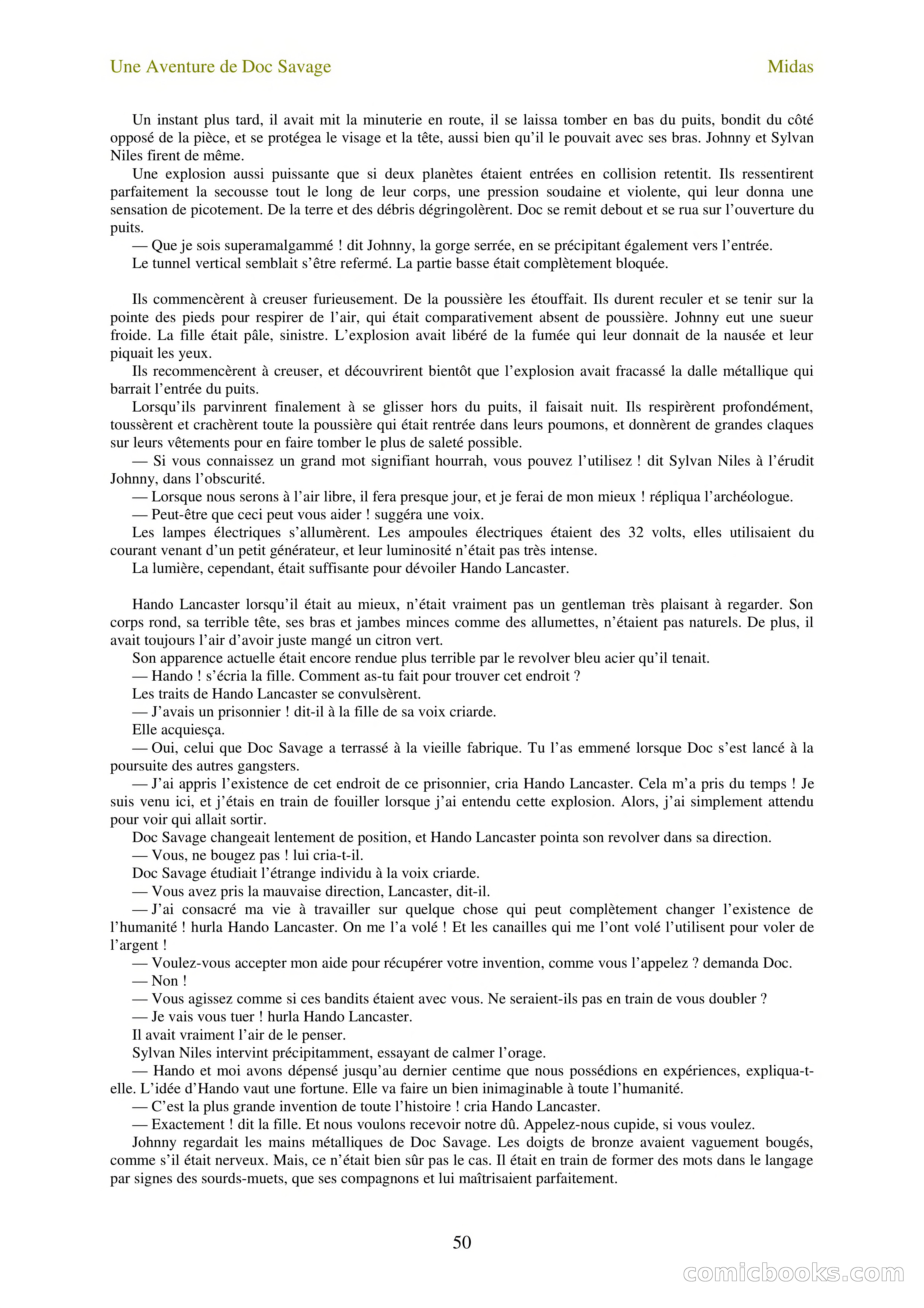 Doc Savage en français: L'homme Midas (The Midas Man) — page 52 of 68