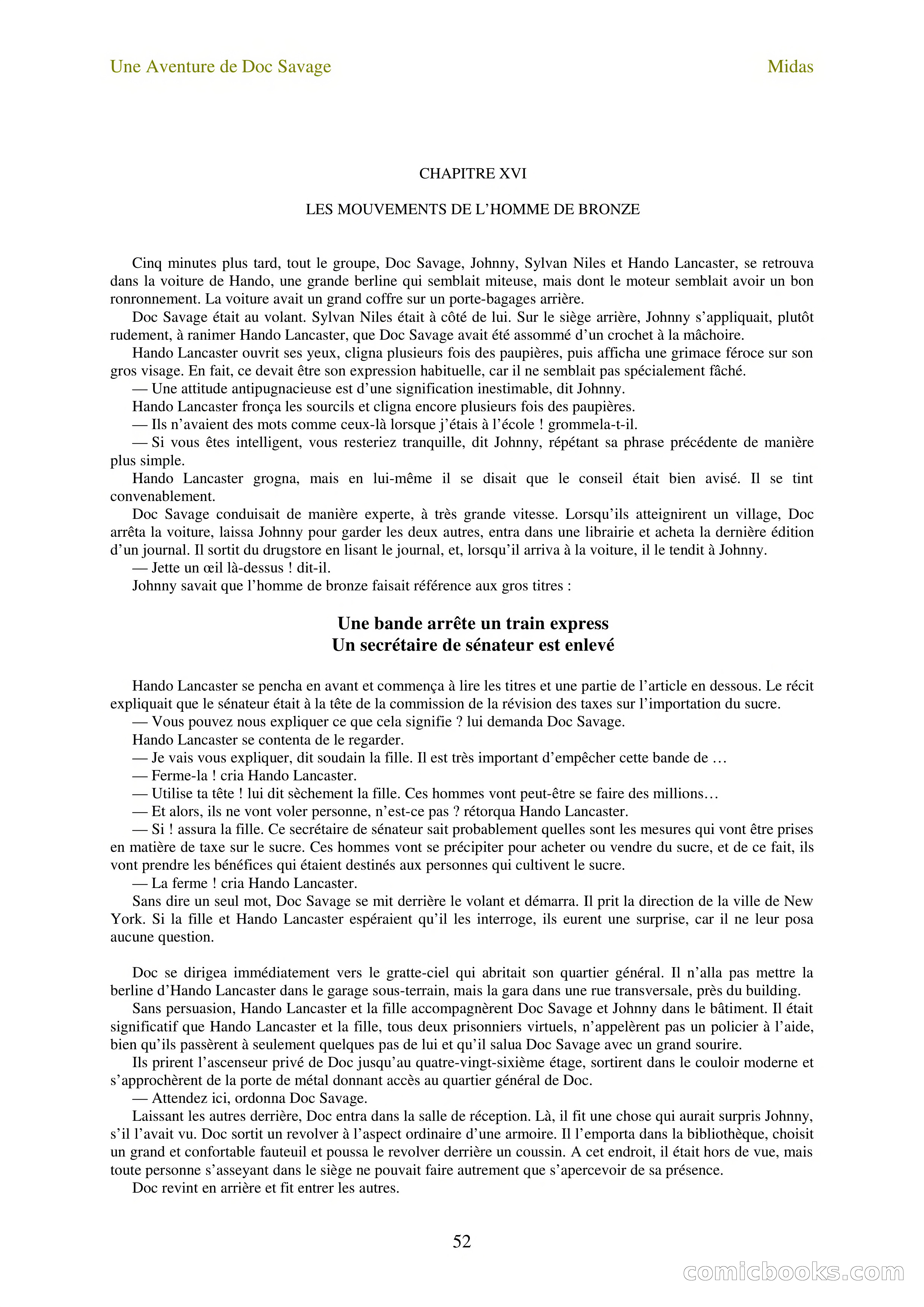 Doc Savage en français: L'homme Midas (The Midas Man) — page 54 of 68