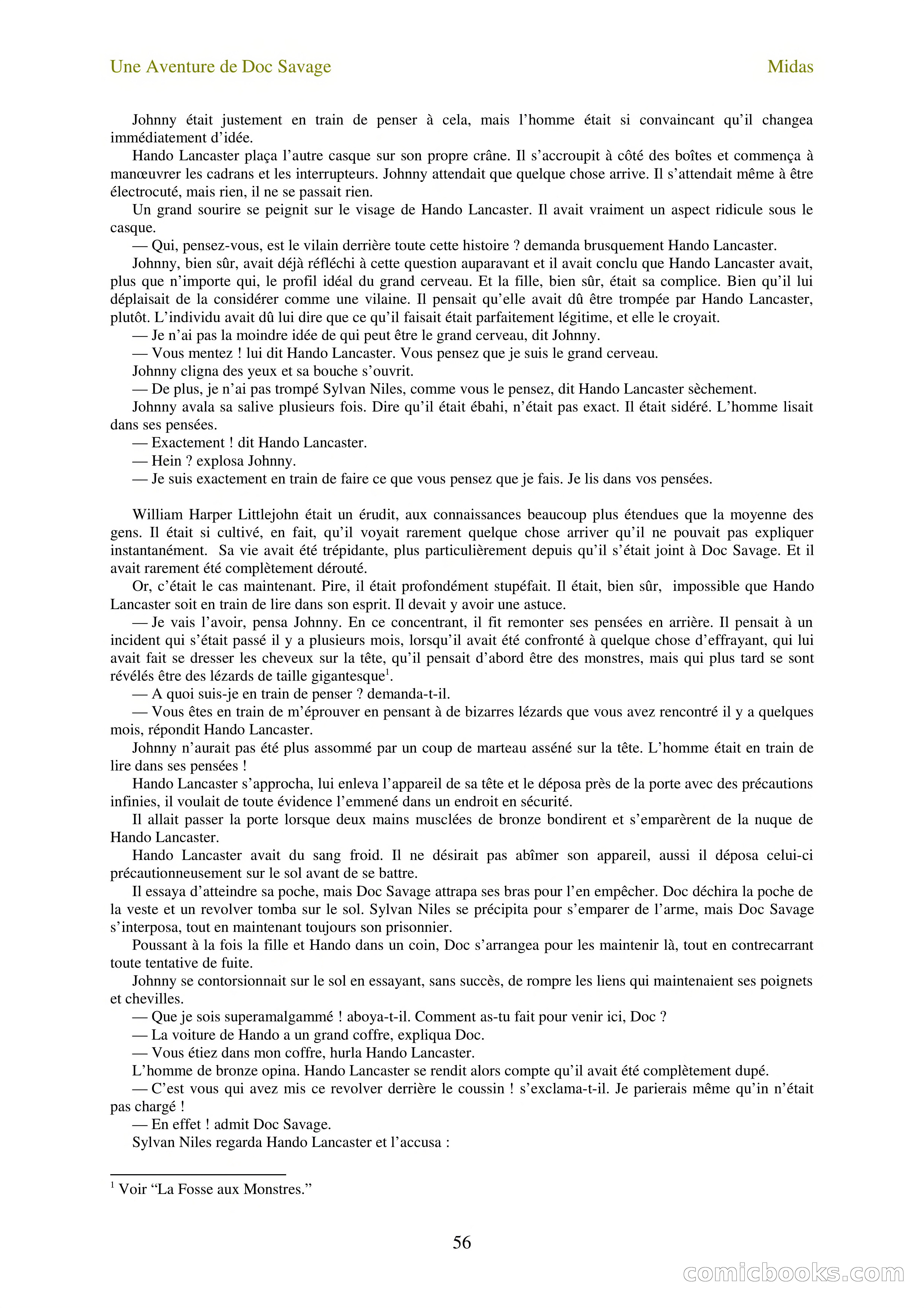 Doc Savage en français: L'homme Midas (The Midas Man) — page 58 of 68