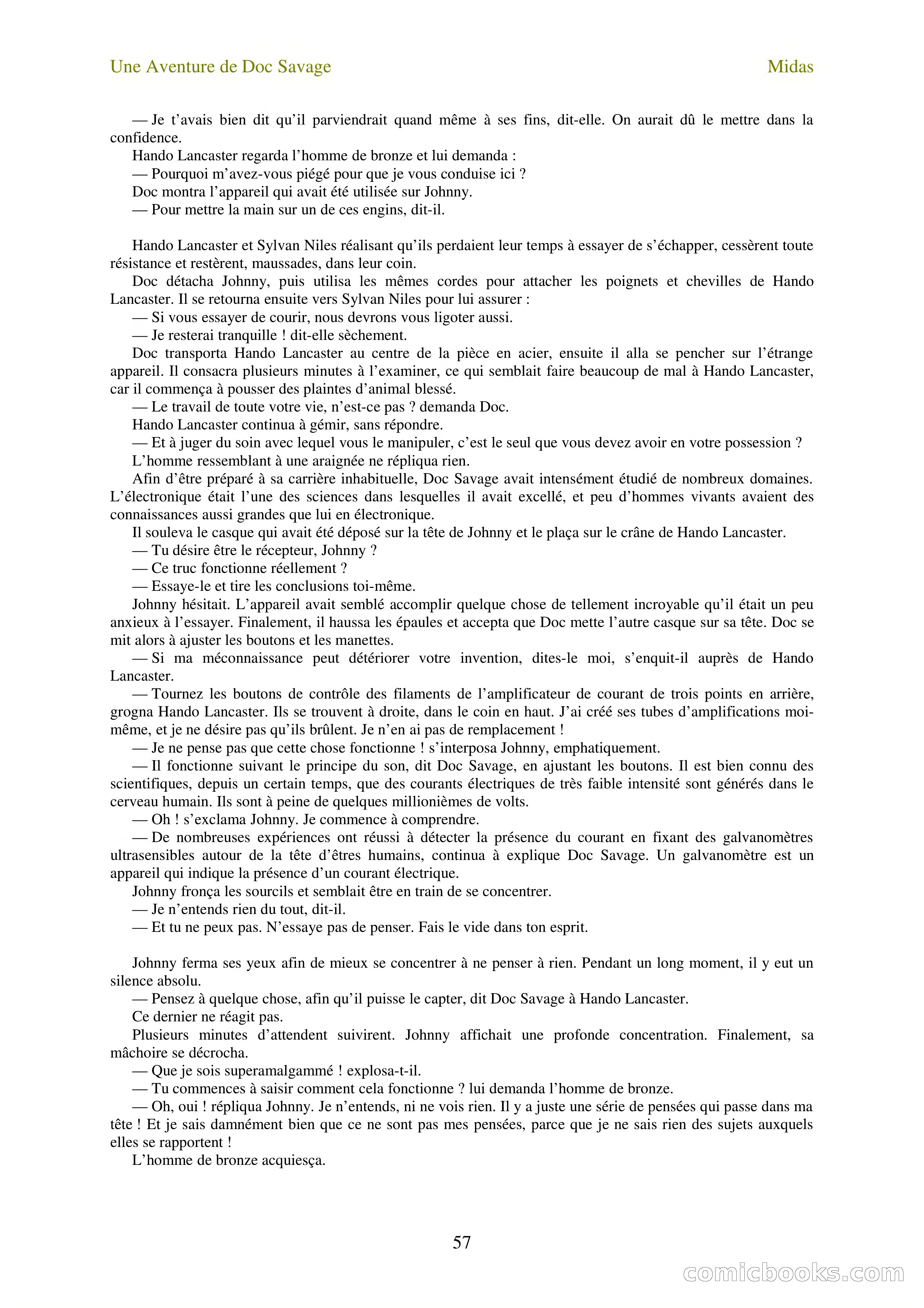 Doc Savage en français: L'homme Midas (The Midas Man) — page 59 of 68