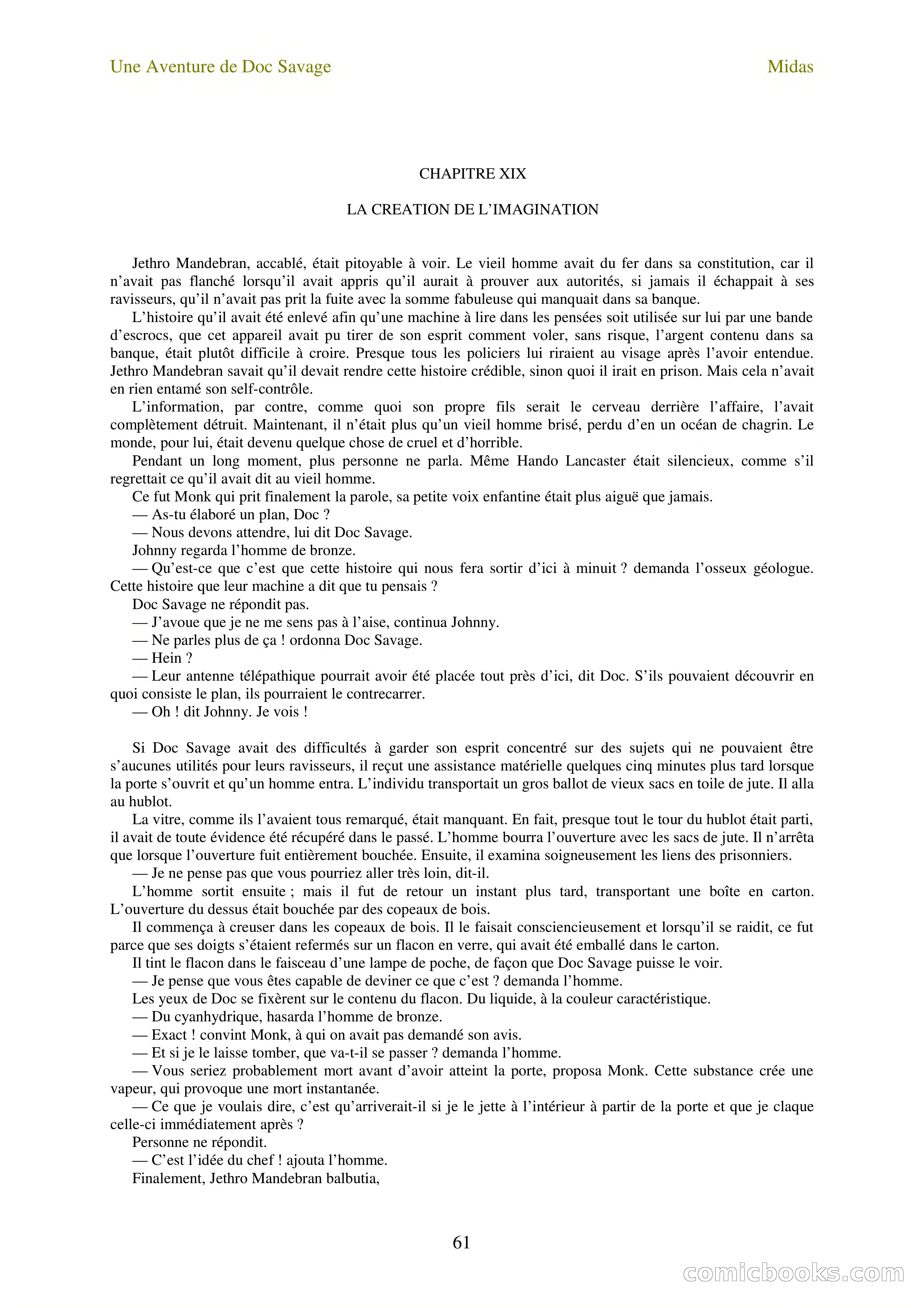 Doc Savage en français: L'homme Midas (The Midas Man) — page 63 of 68