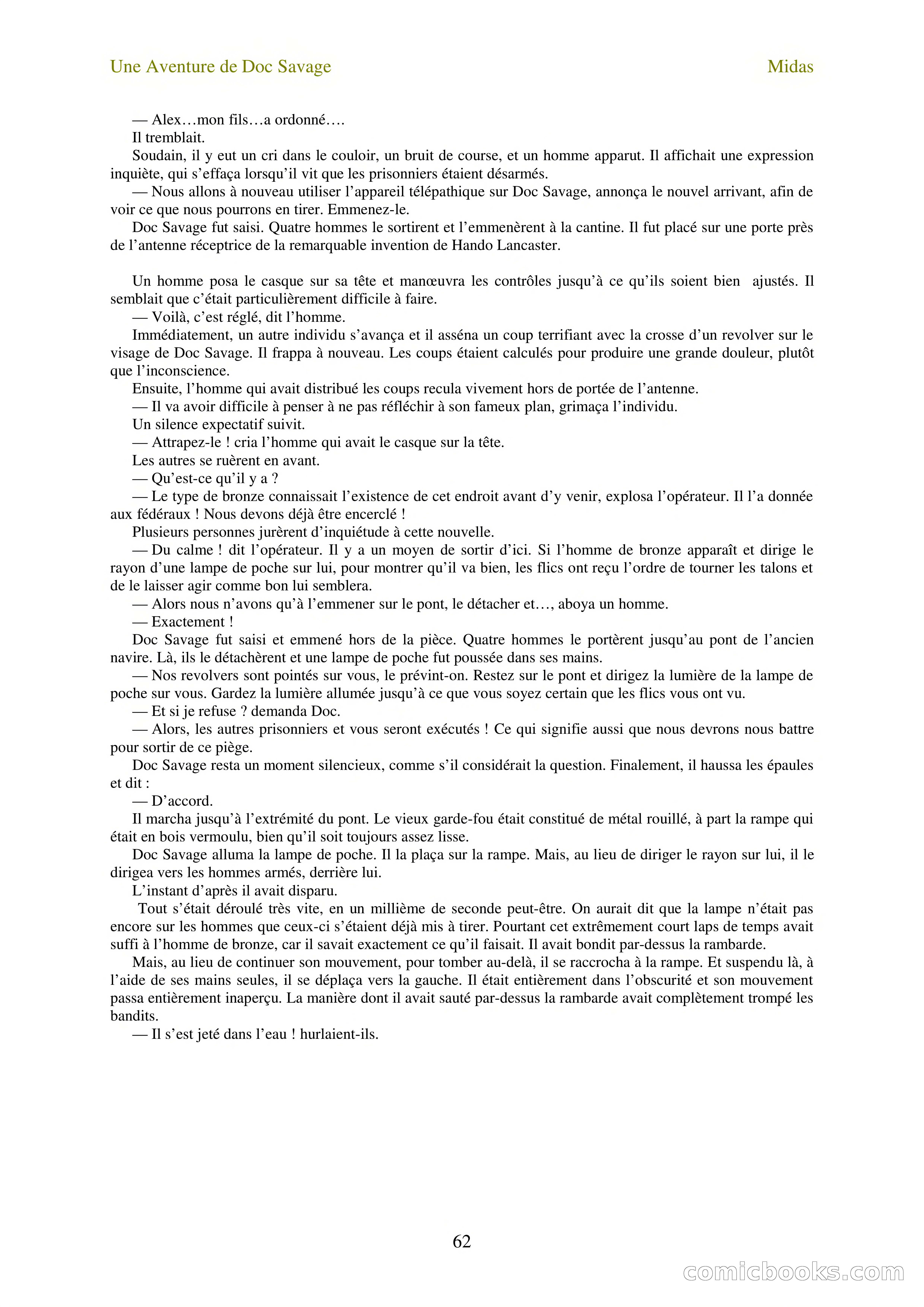 Doc Savage en français: L'homme Midas (The Midas Man) — page 64 of 68