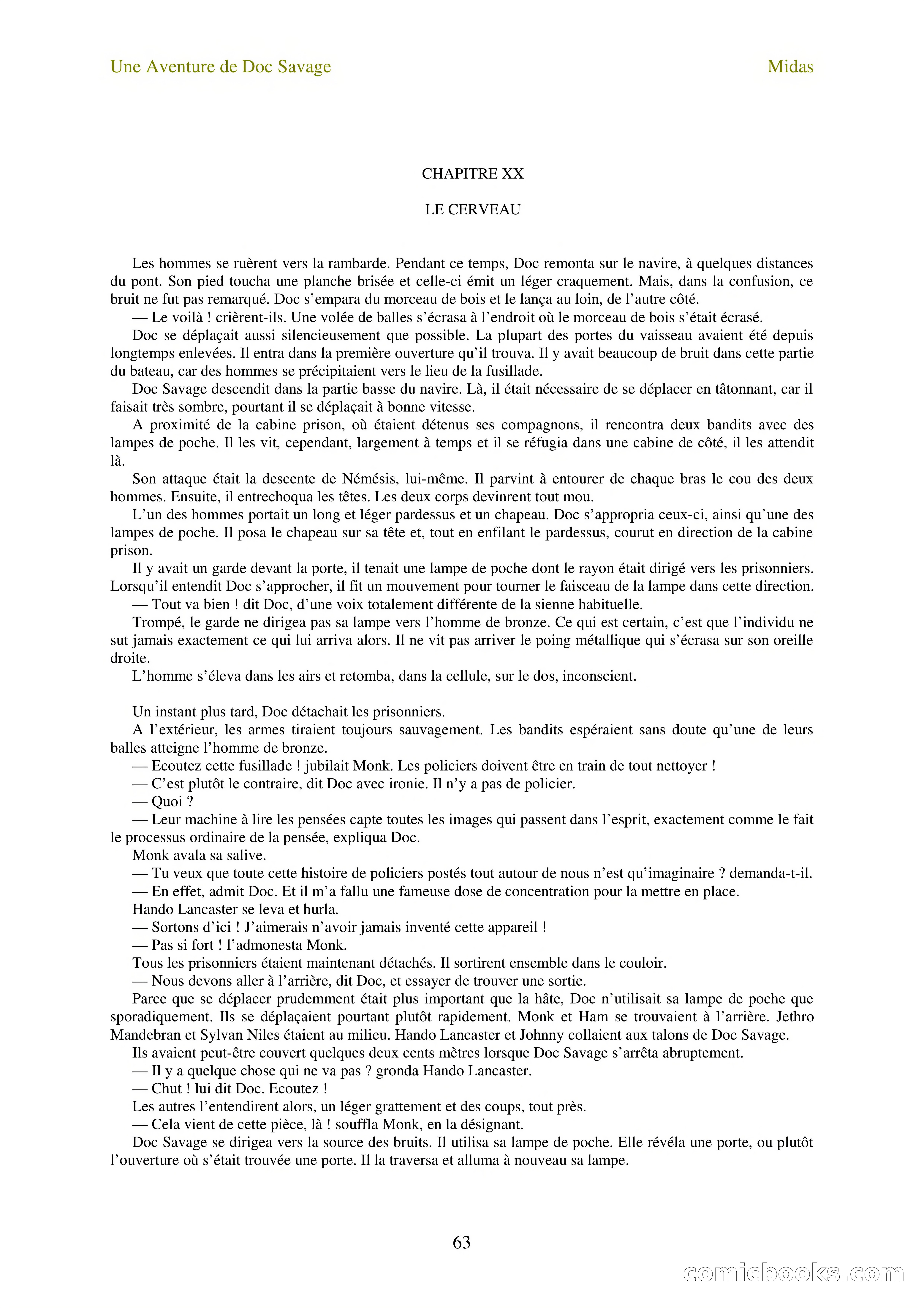 Doc Savage en français: L'homme Midas (The Midas Man) — page 65 of 68