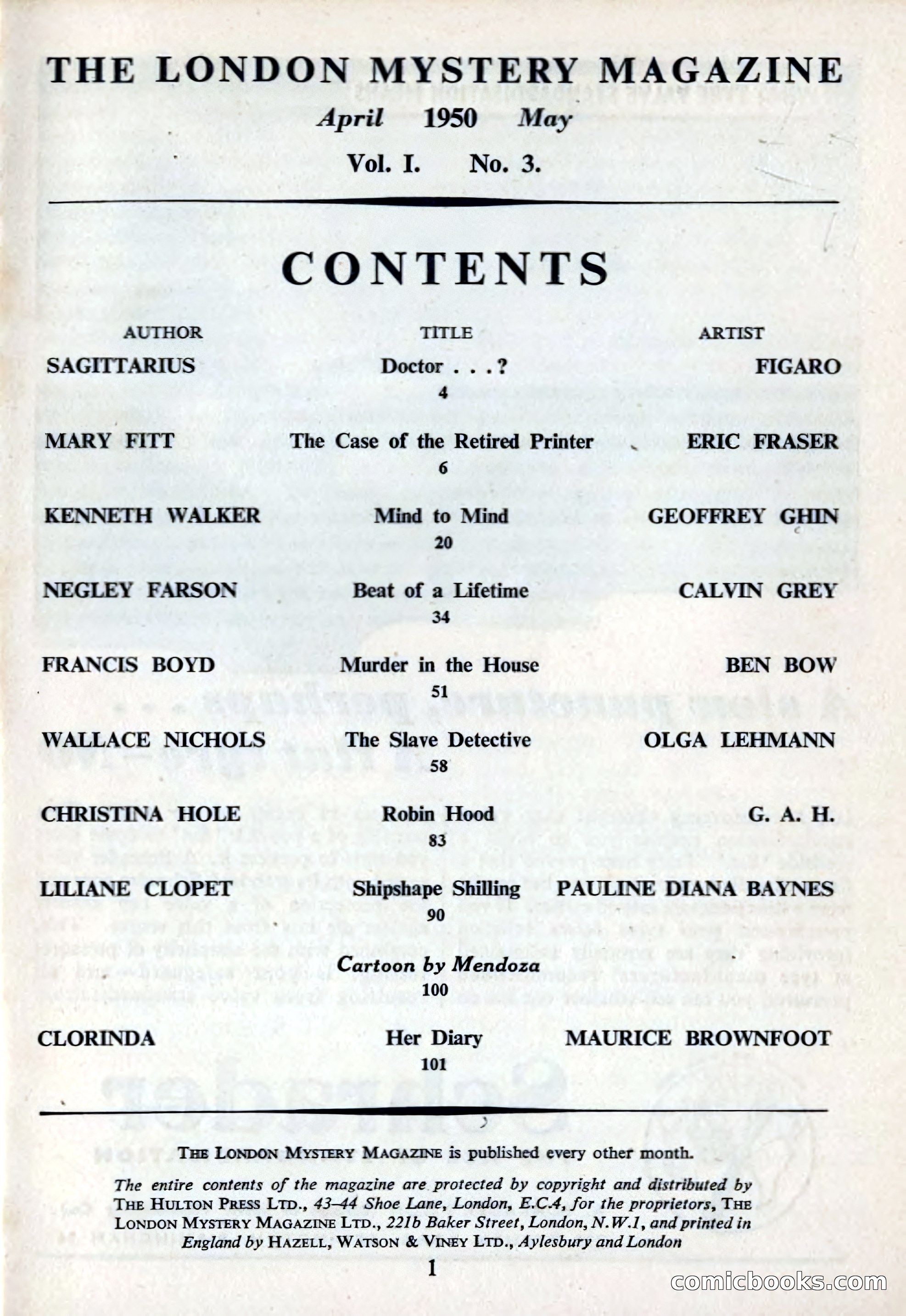 The London Mystery Magazine — page 3 of 132