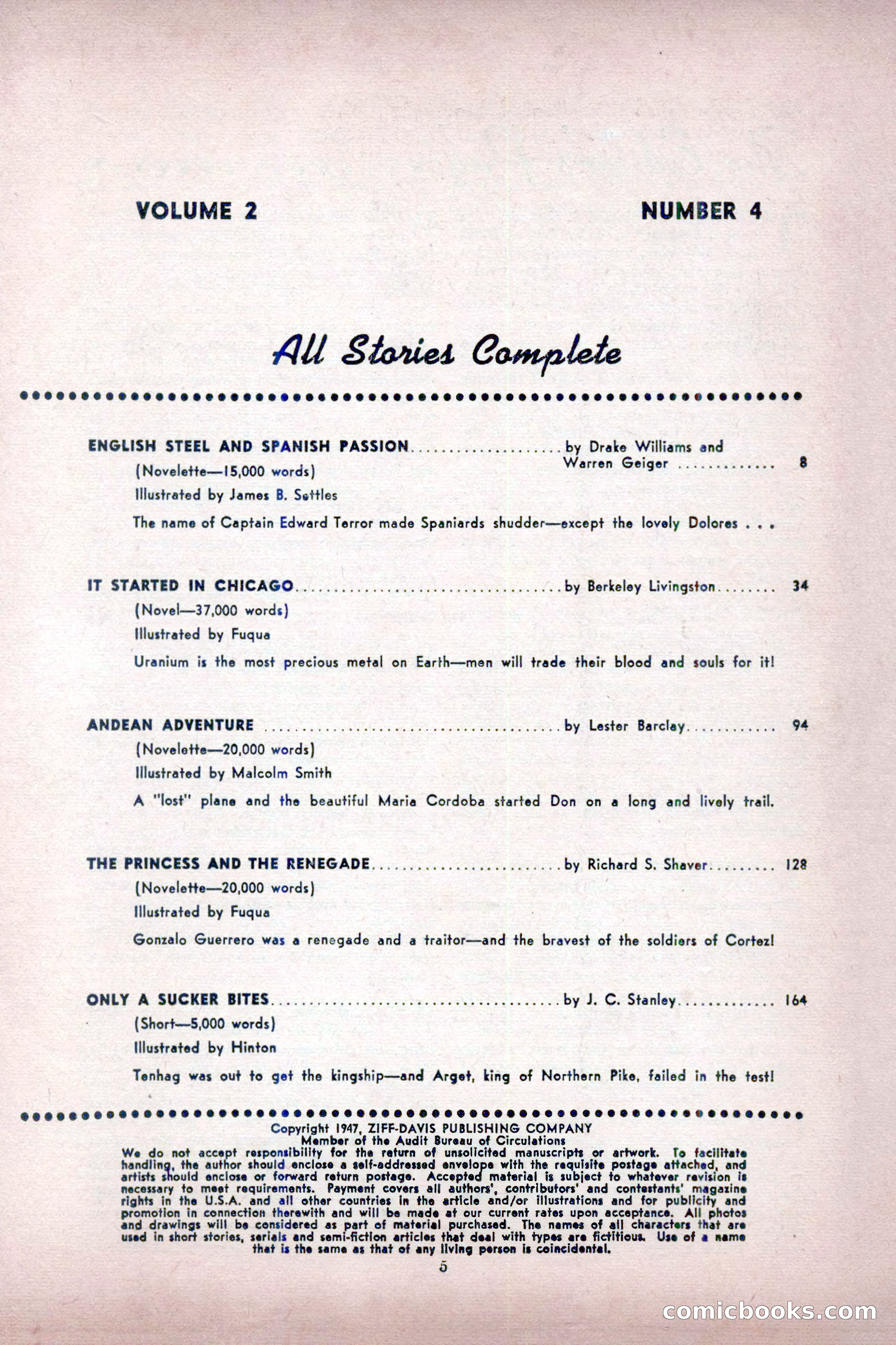 Mammoth Adventure, July 1947 — page 5 of 180