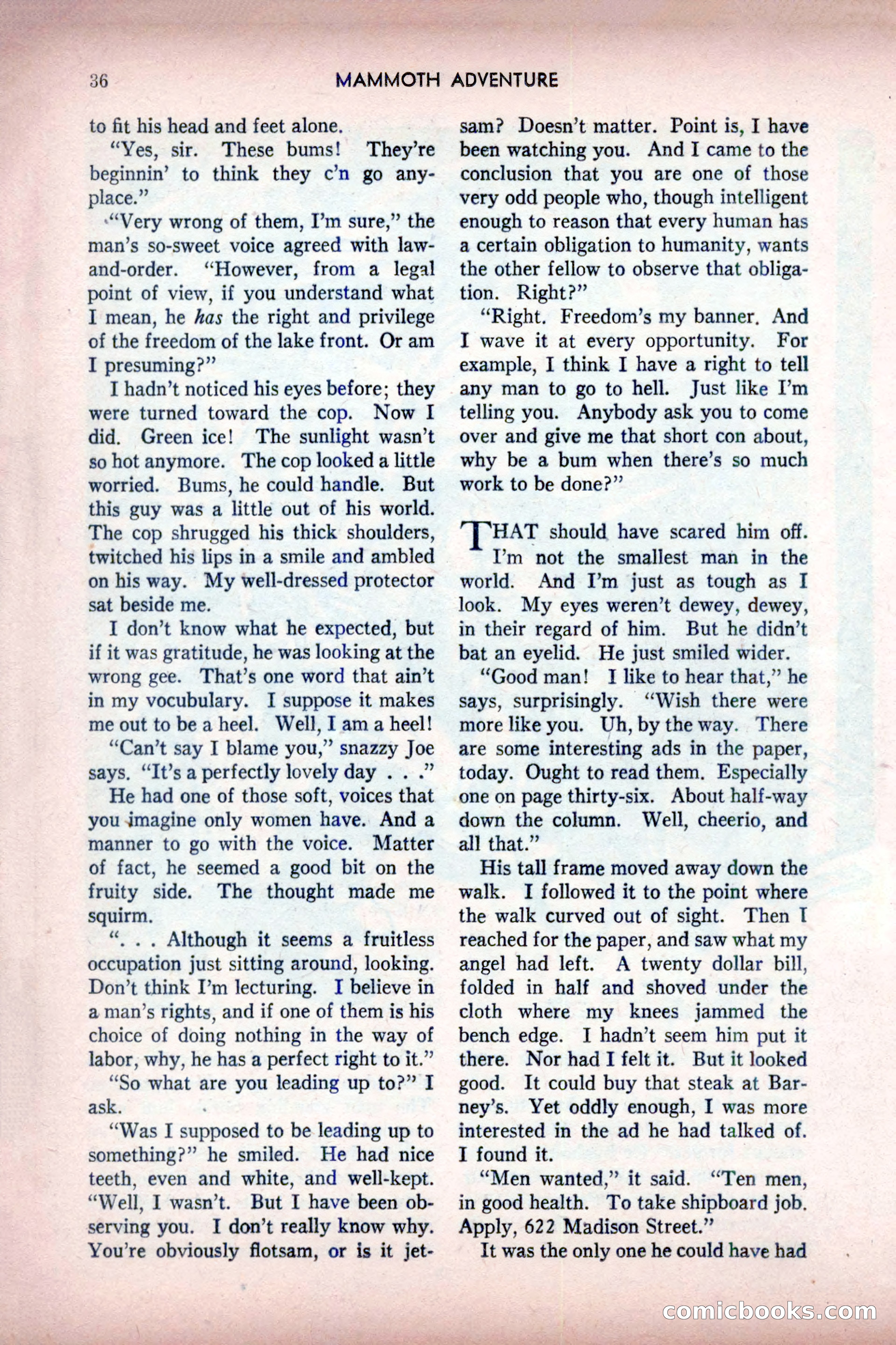 Mammoth Adventure, July 1947 — page 36 of 180