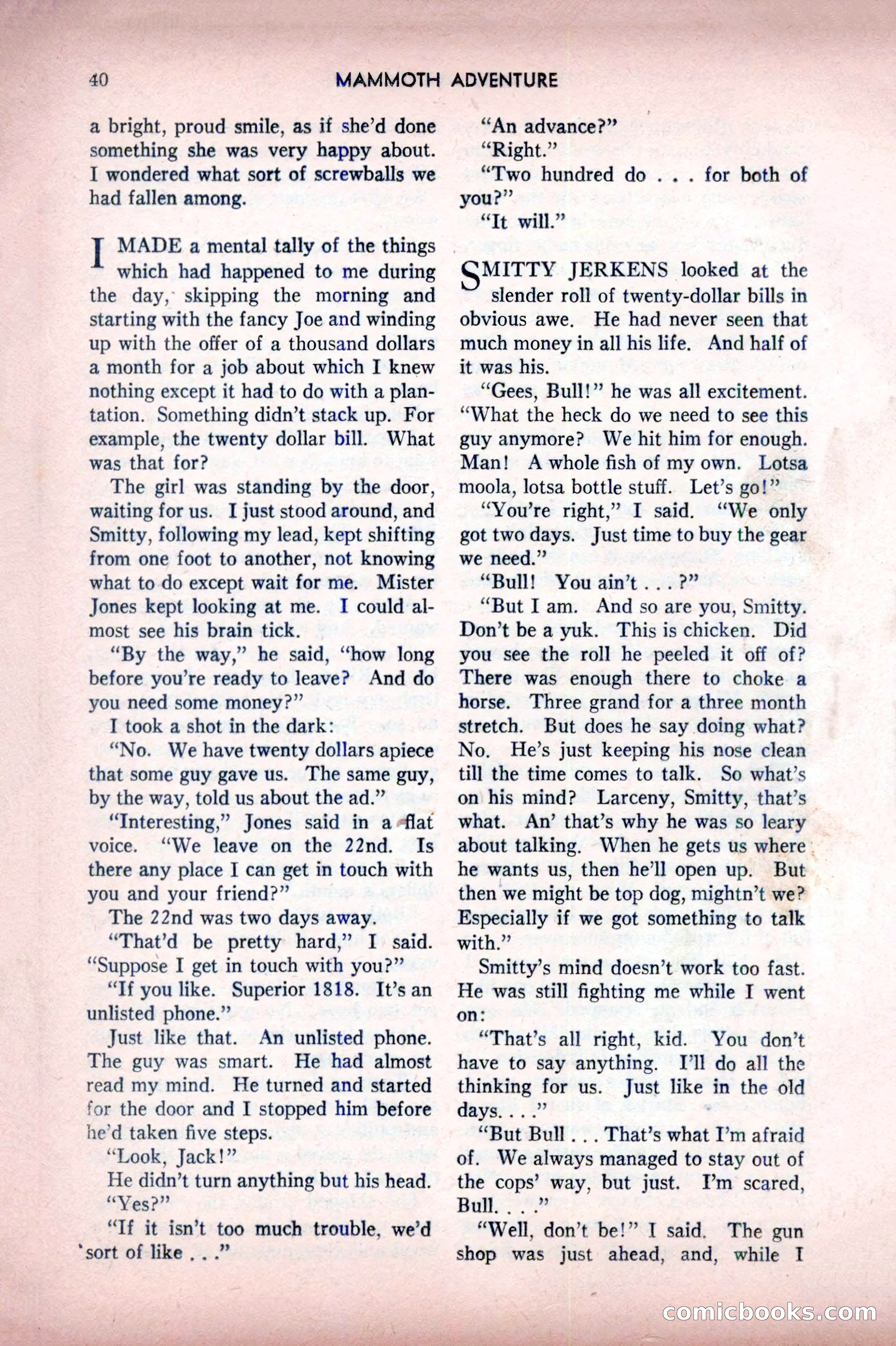 Mammoth Adventure, July 1947 — page 40 of 180