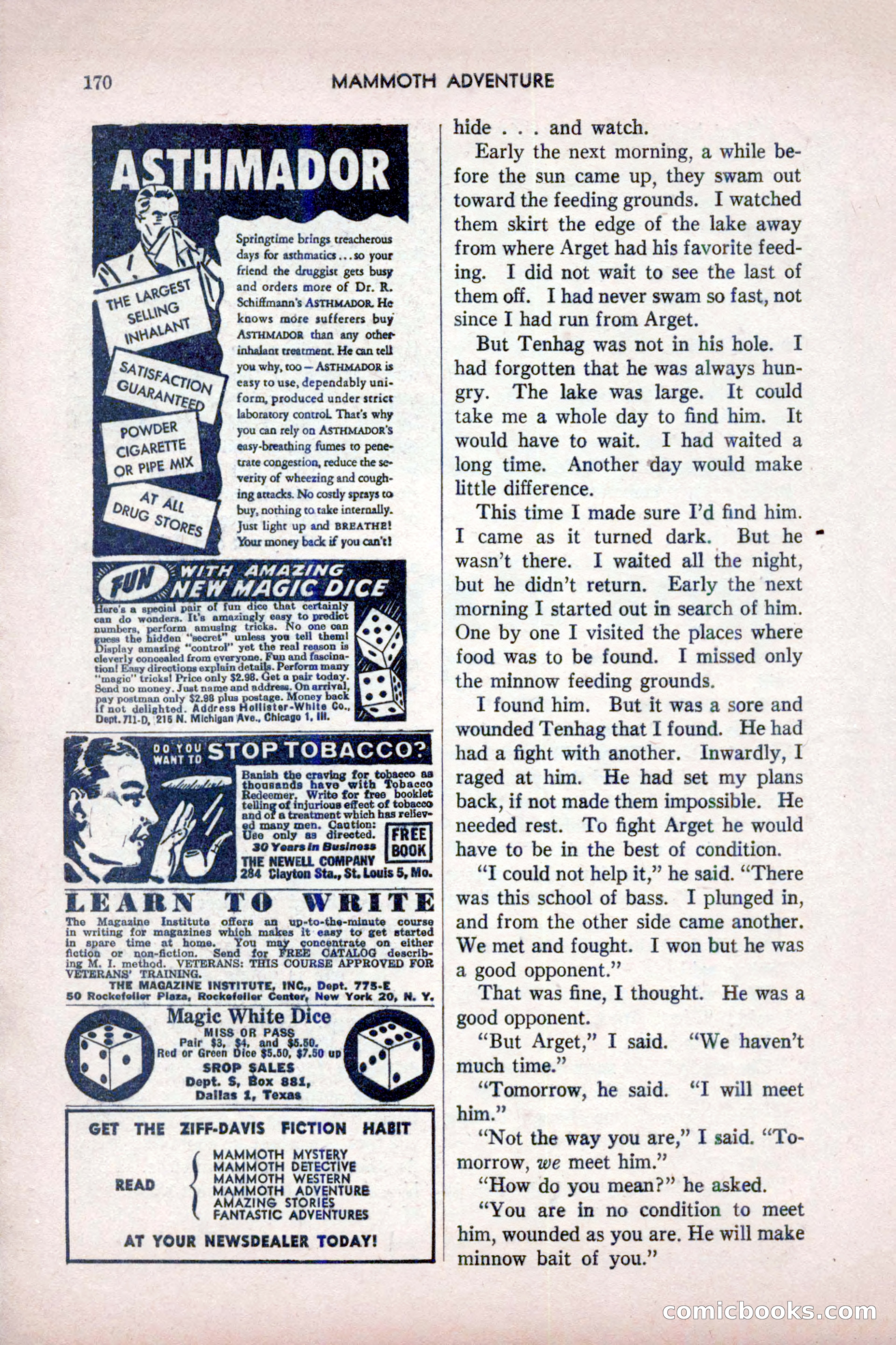 Mammoth Adventure, July 1947 — page 170 of 180