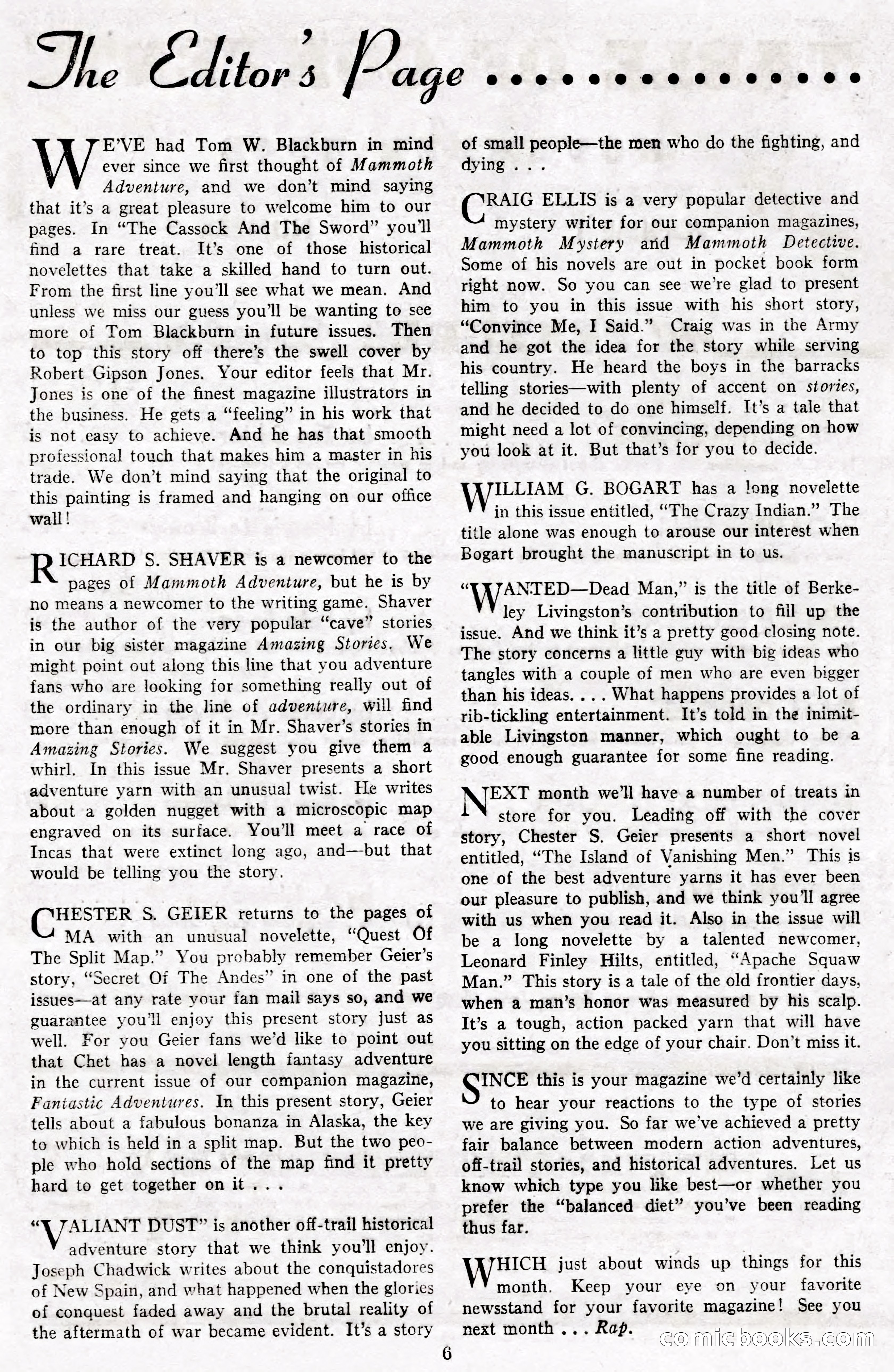 Mammoth Adventure, Volume 1, Number 3 — page 5 of 173
