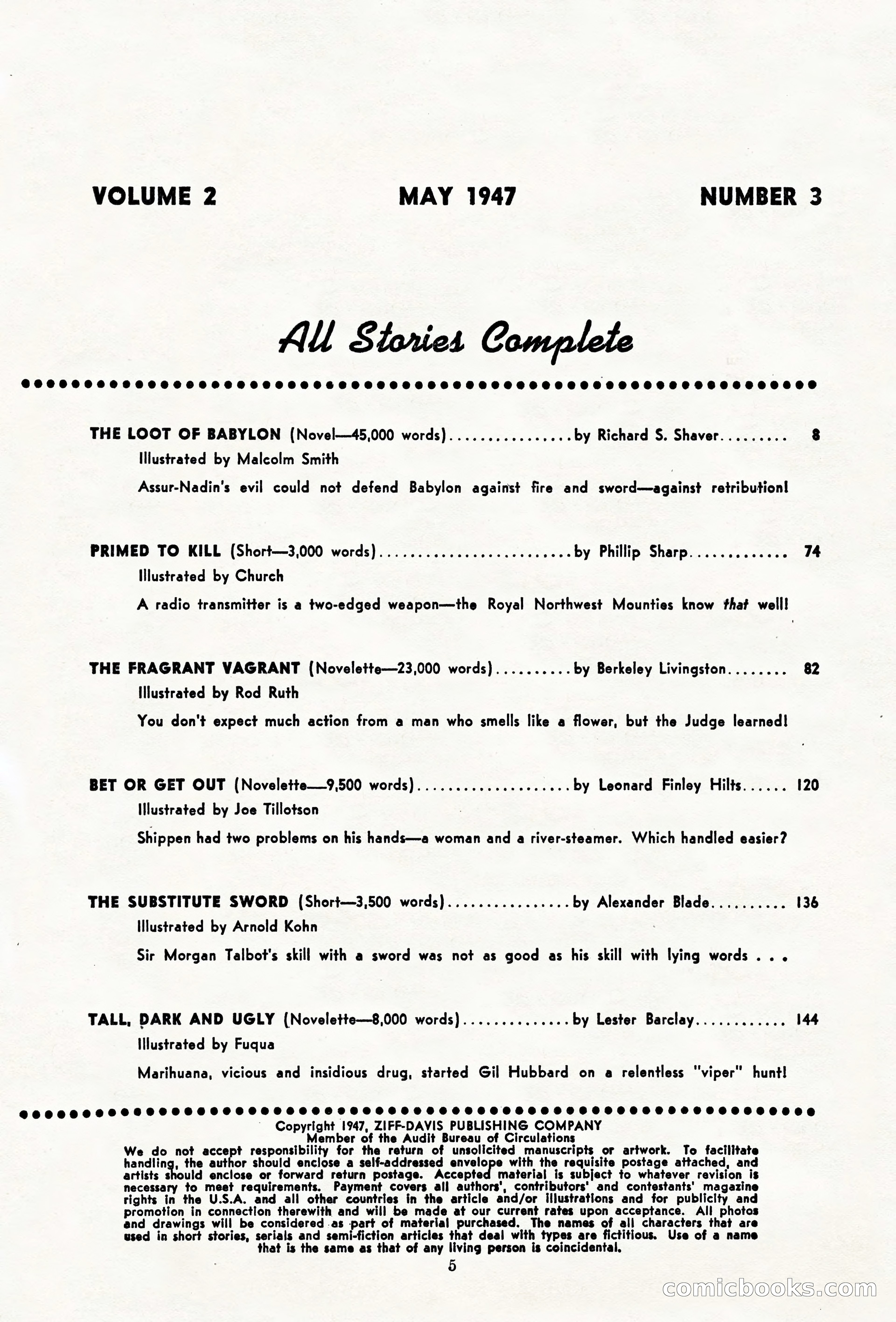 Mammoth Adventure, May 1947 — page 5 of 180