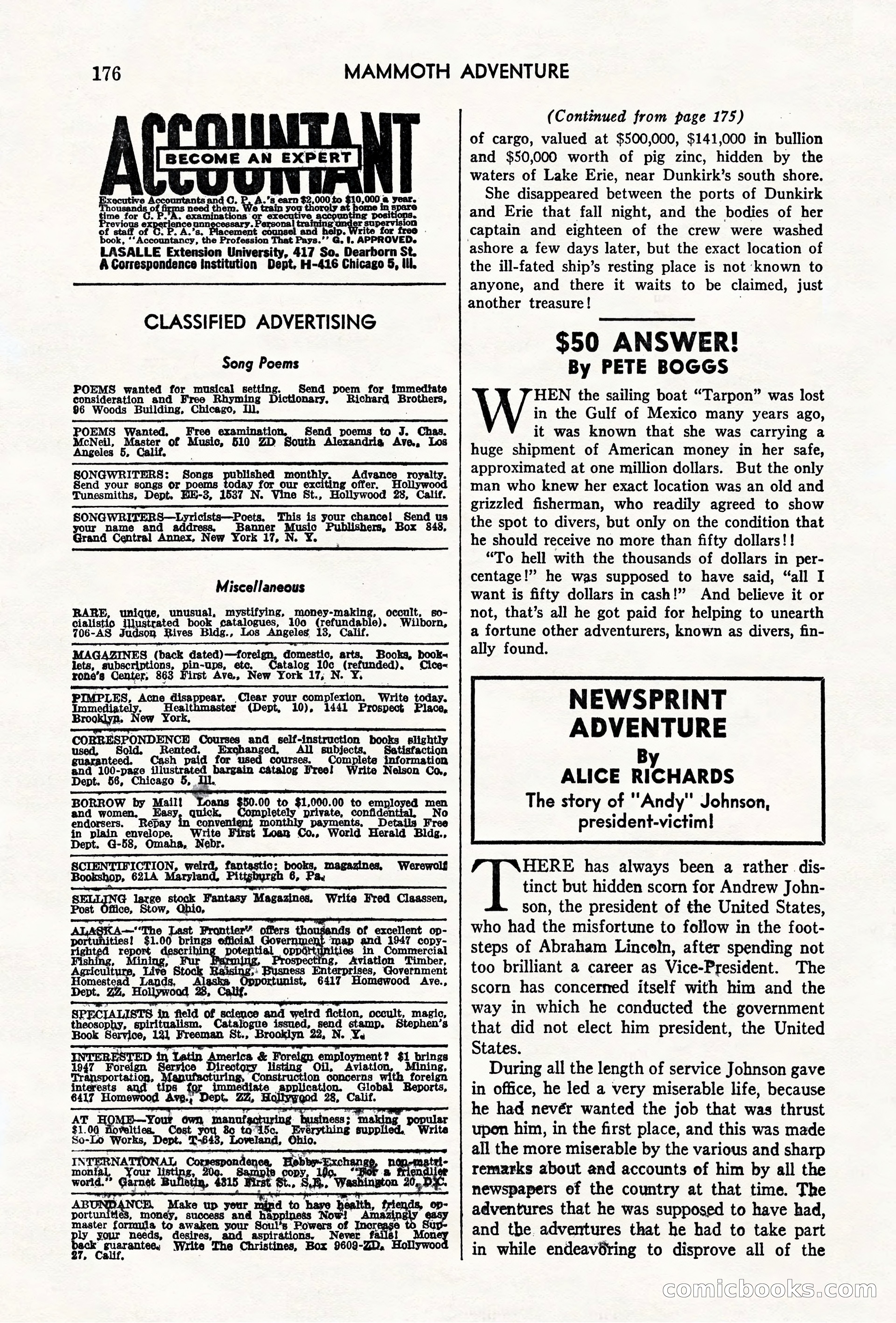 Mammoth Adventure, May 1947 — page 176 of 180