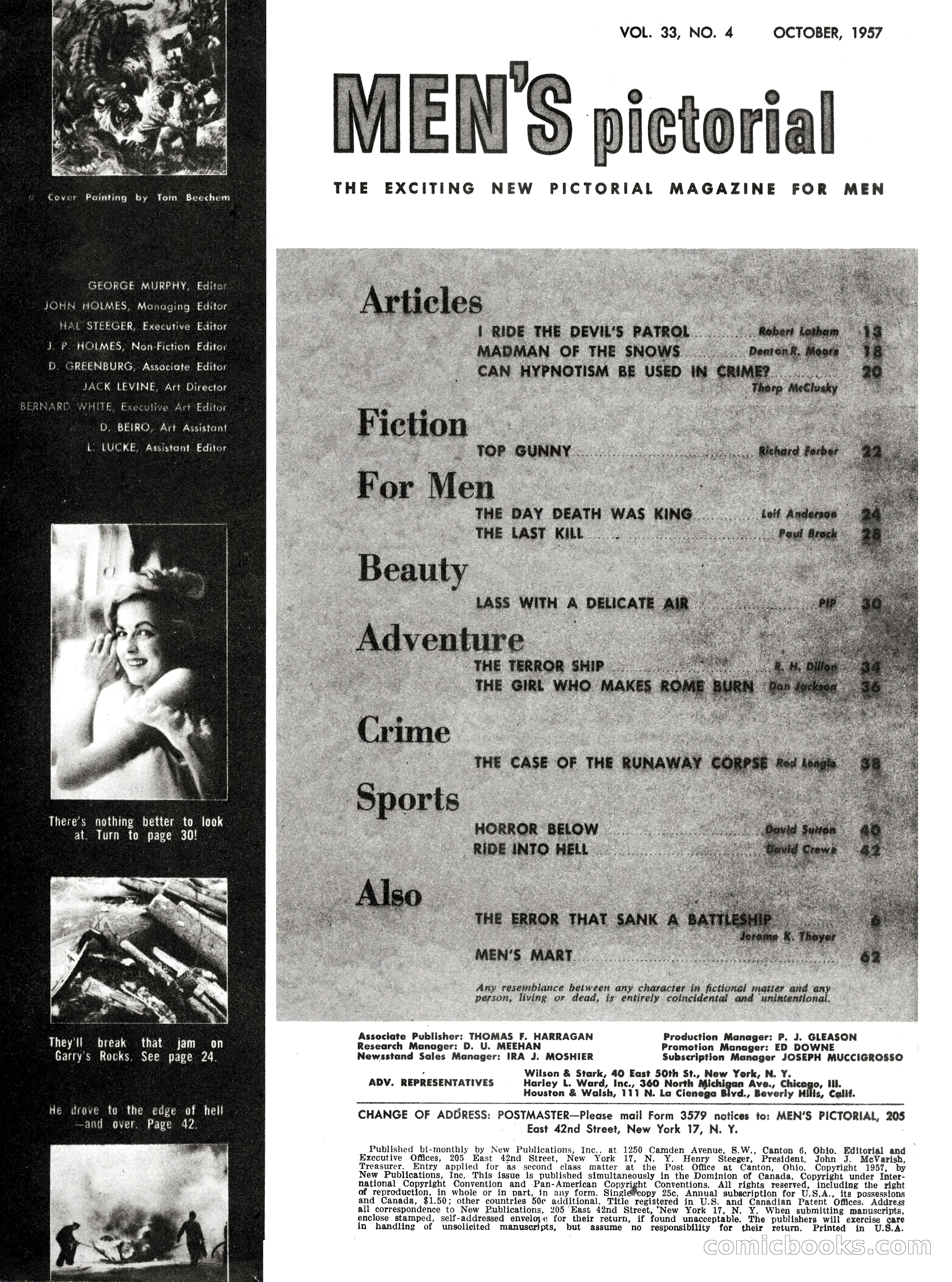 Men's Pictorial, October 1957 — page 4 of 84