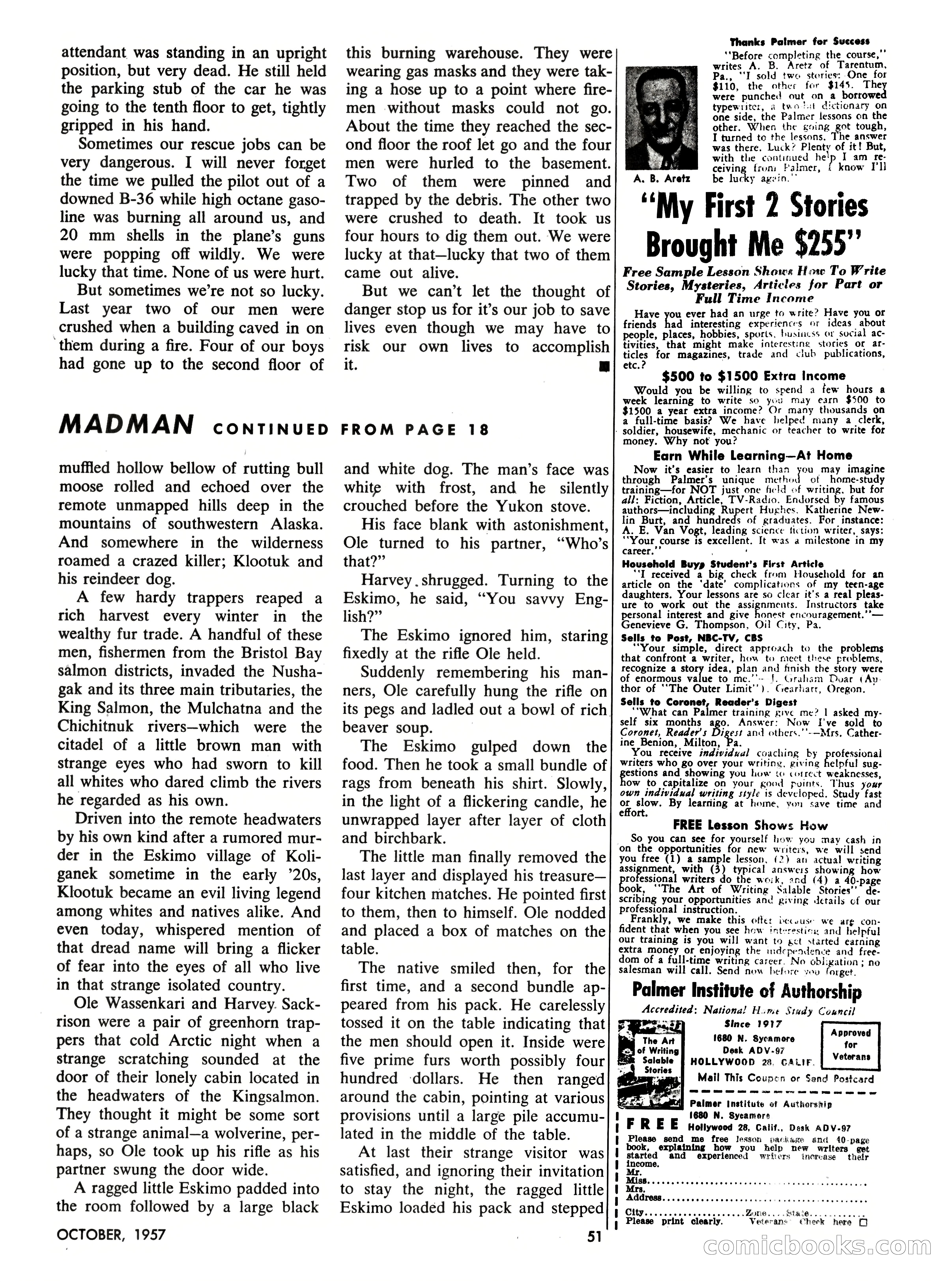 Men's Pictorial, October 1957 — page 51 of 84