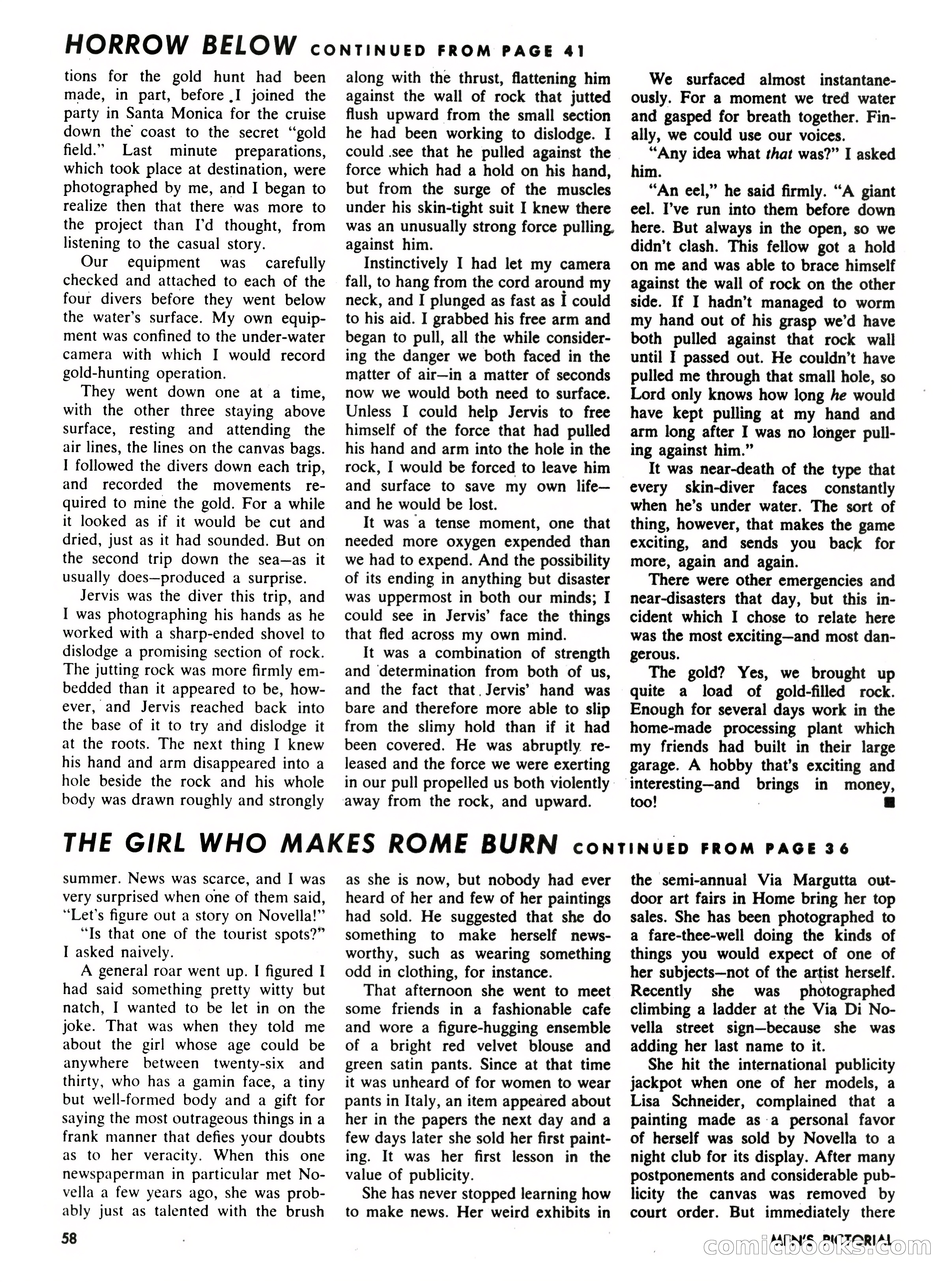 Men's Pictorial, October 1957 — page 58 of 84