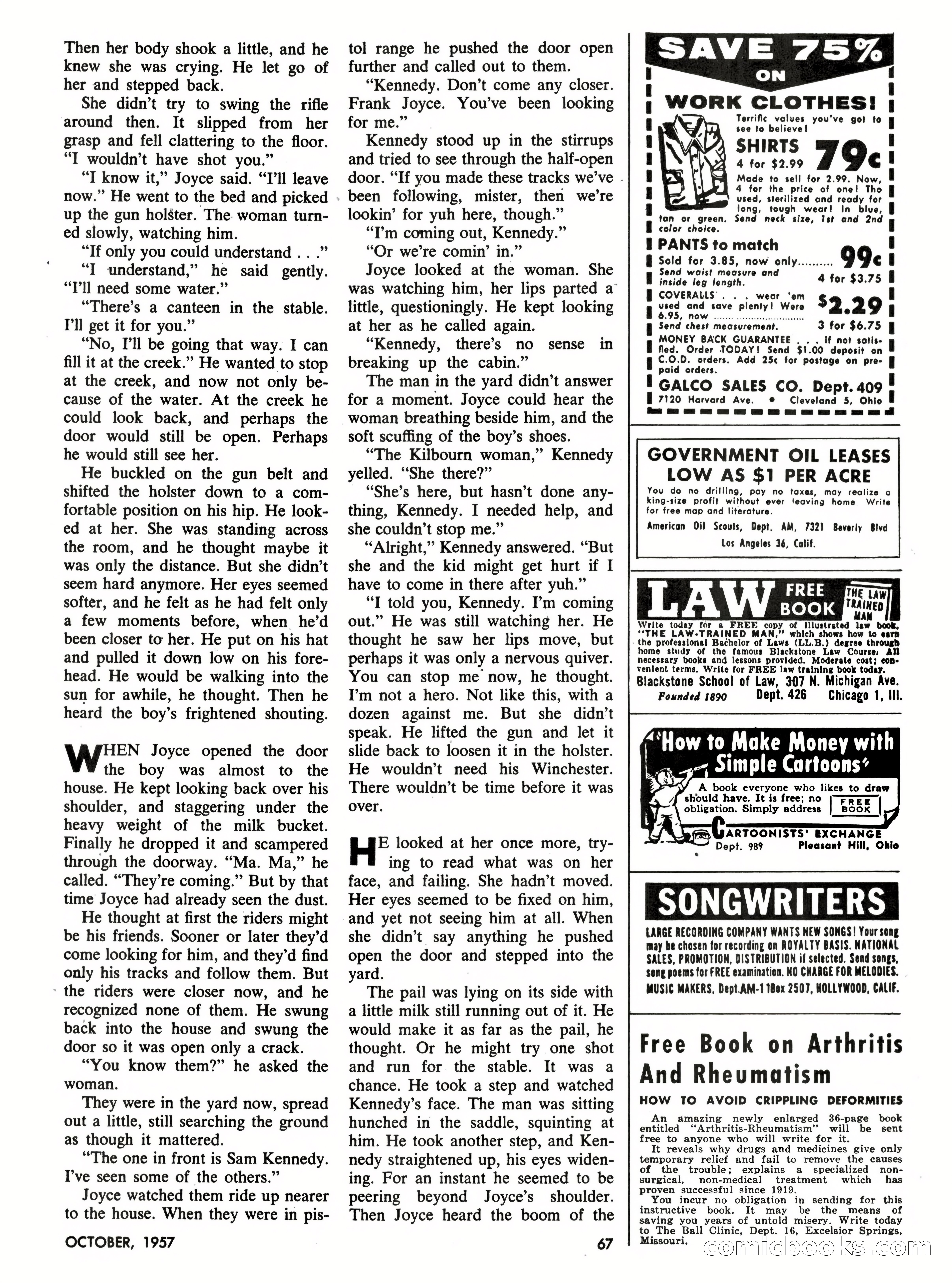 Men's Pictorial, October 1957 — page 67 of 84