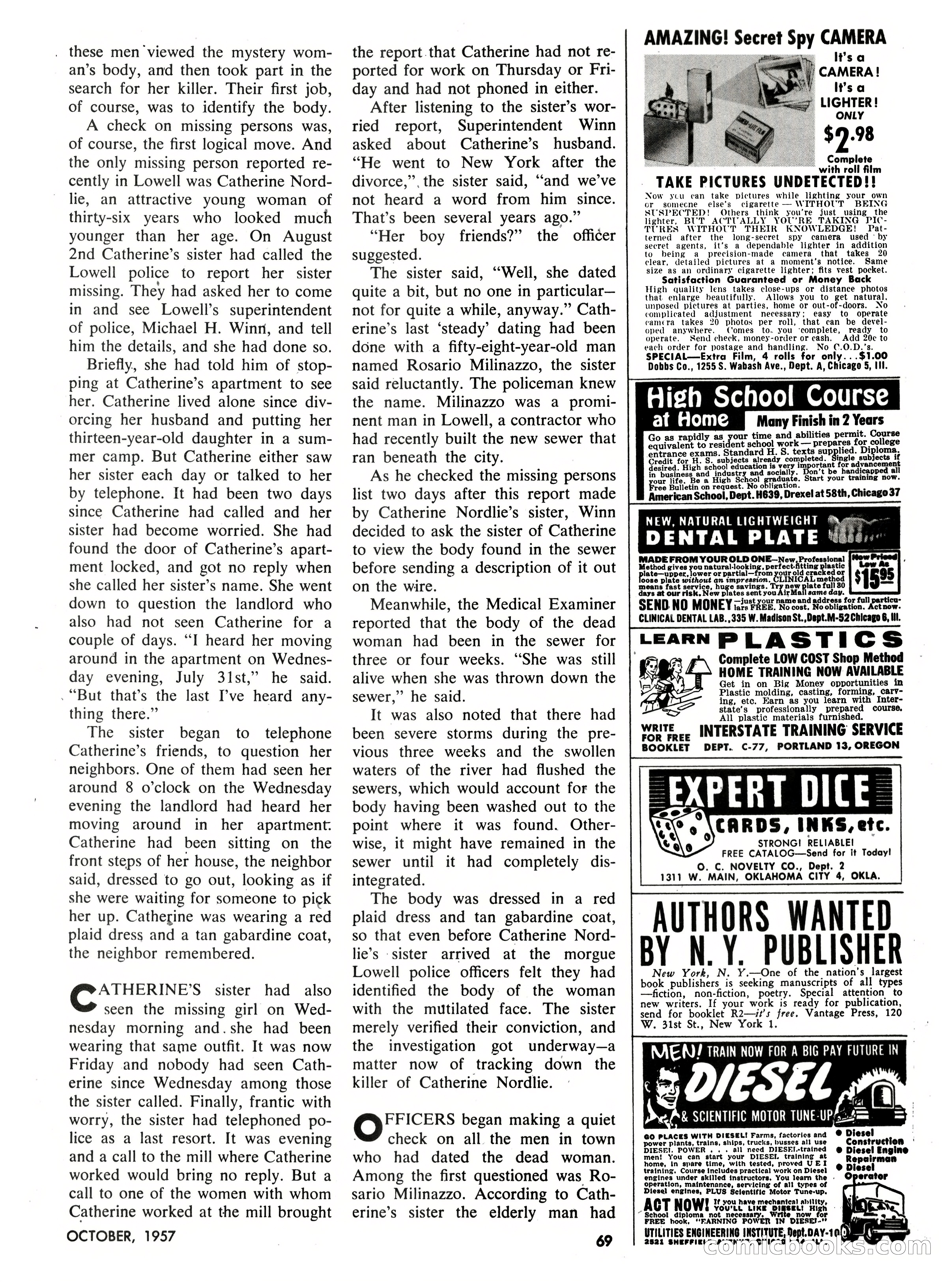 Men's Pictorial, October 1957 — page 69 of 84