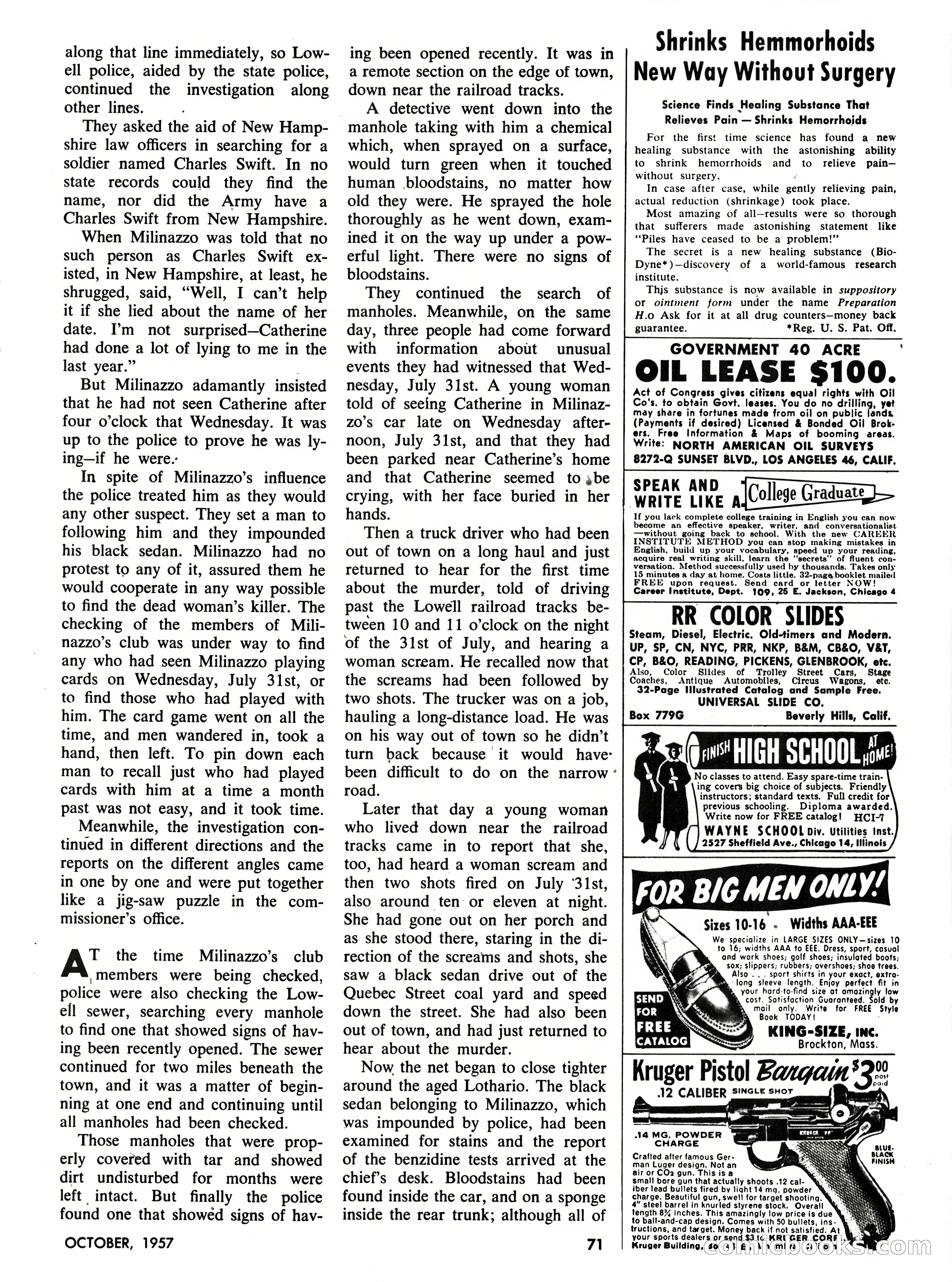 Men's Pictorial, October 1957 — page 71 of 84