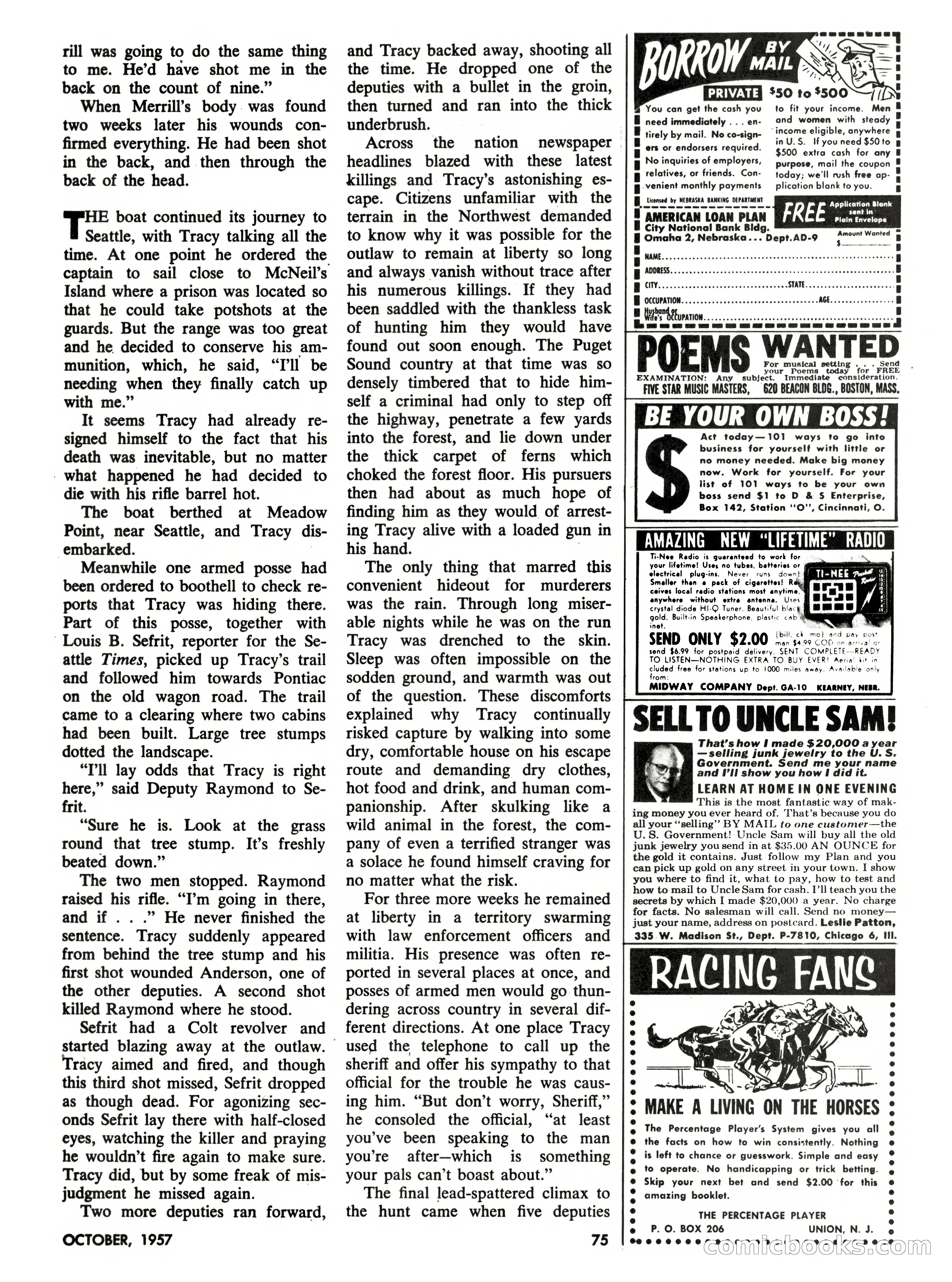 Men's Pictorial, October 1957 — page 75 of 84