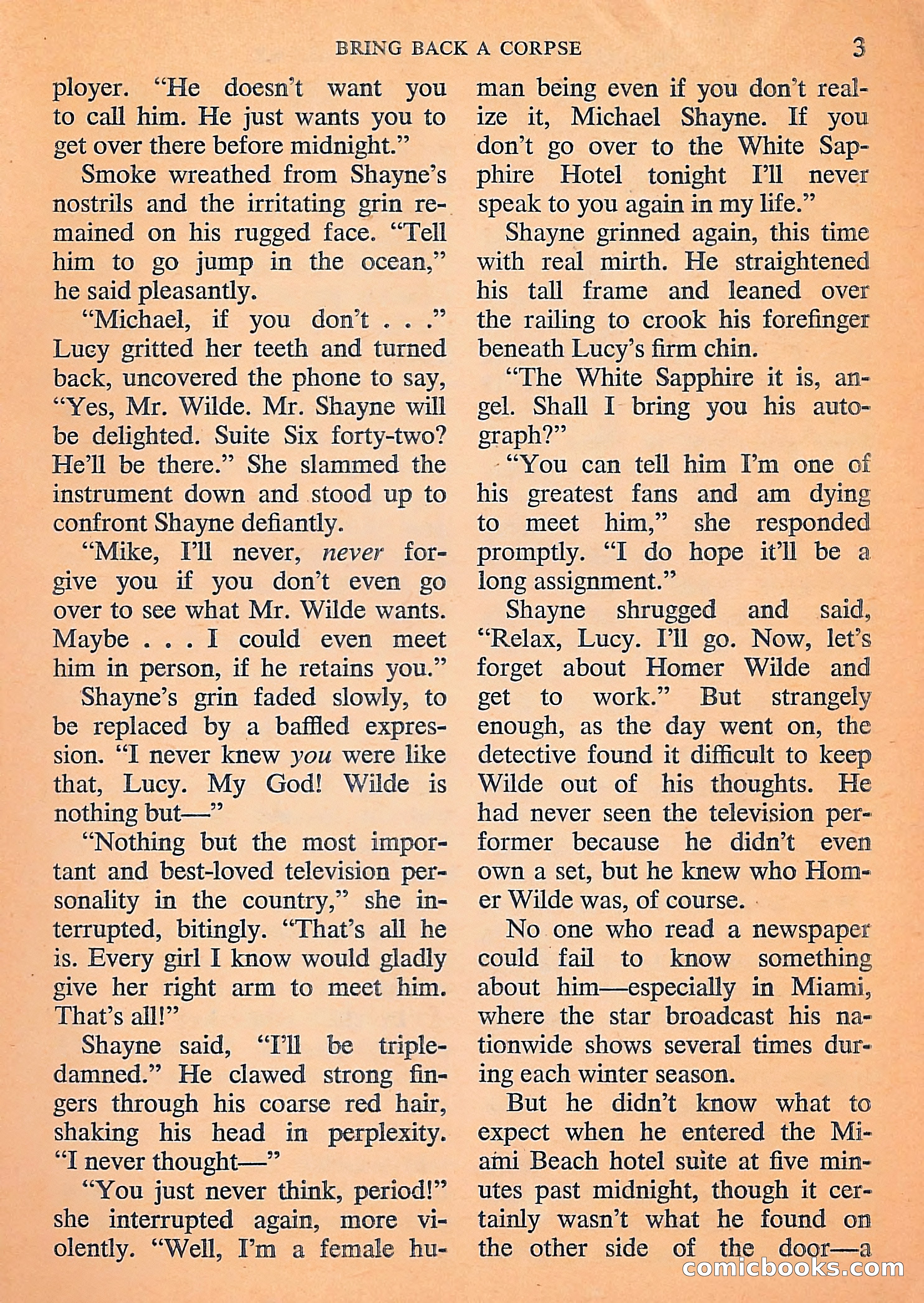 Michael Shayne Mystery Magazine, September 1956 — page 5 of 164