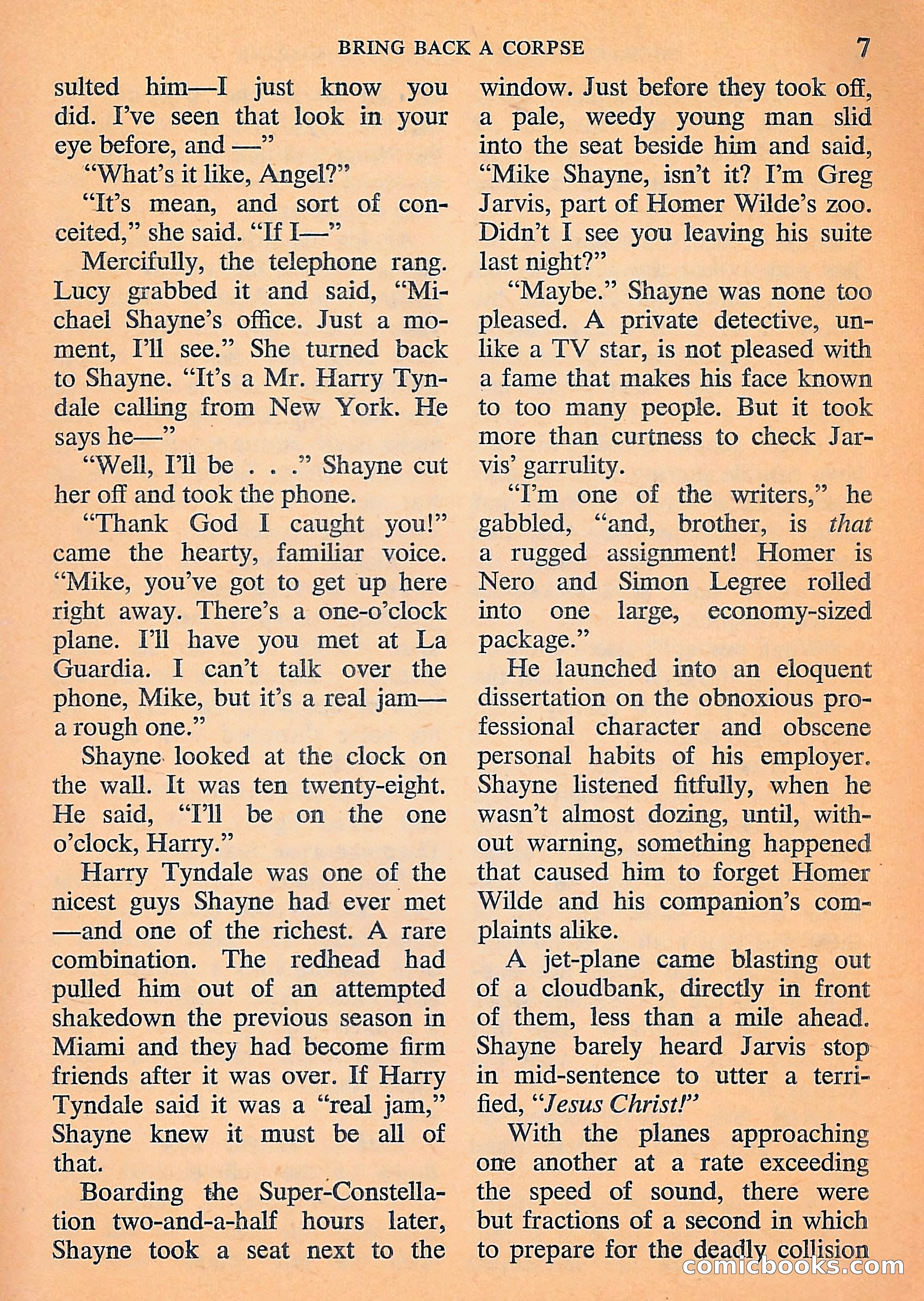 Michael Shayne Mystery Magazine, September 1956 — page 9 of 164