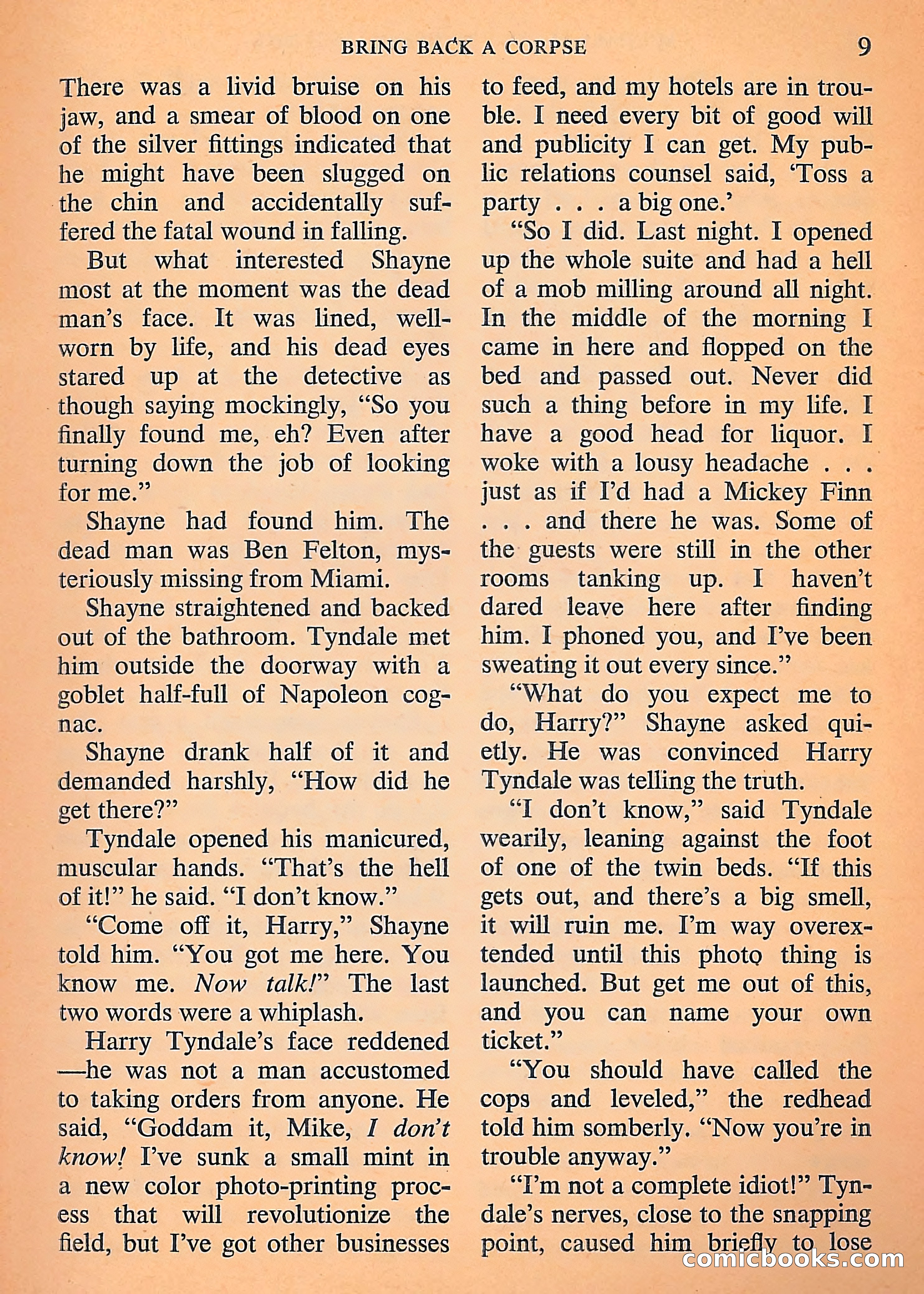 Michael Shayne Mystery Magazine, September 1956 — page 11 of 164
